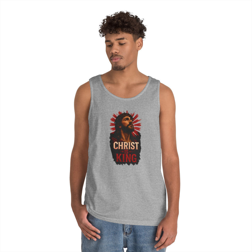 Christ is King Heavy Cotton Tank Top