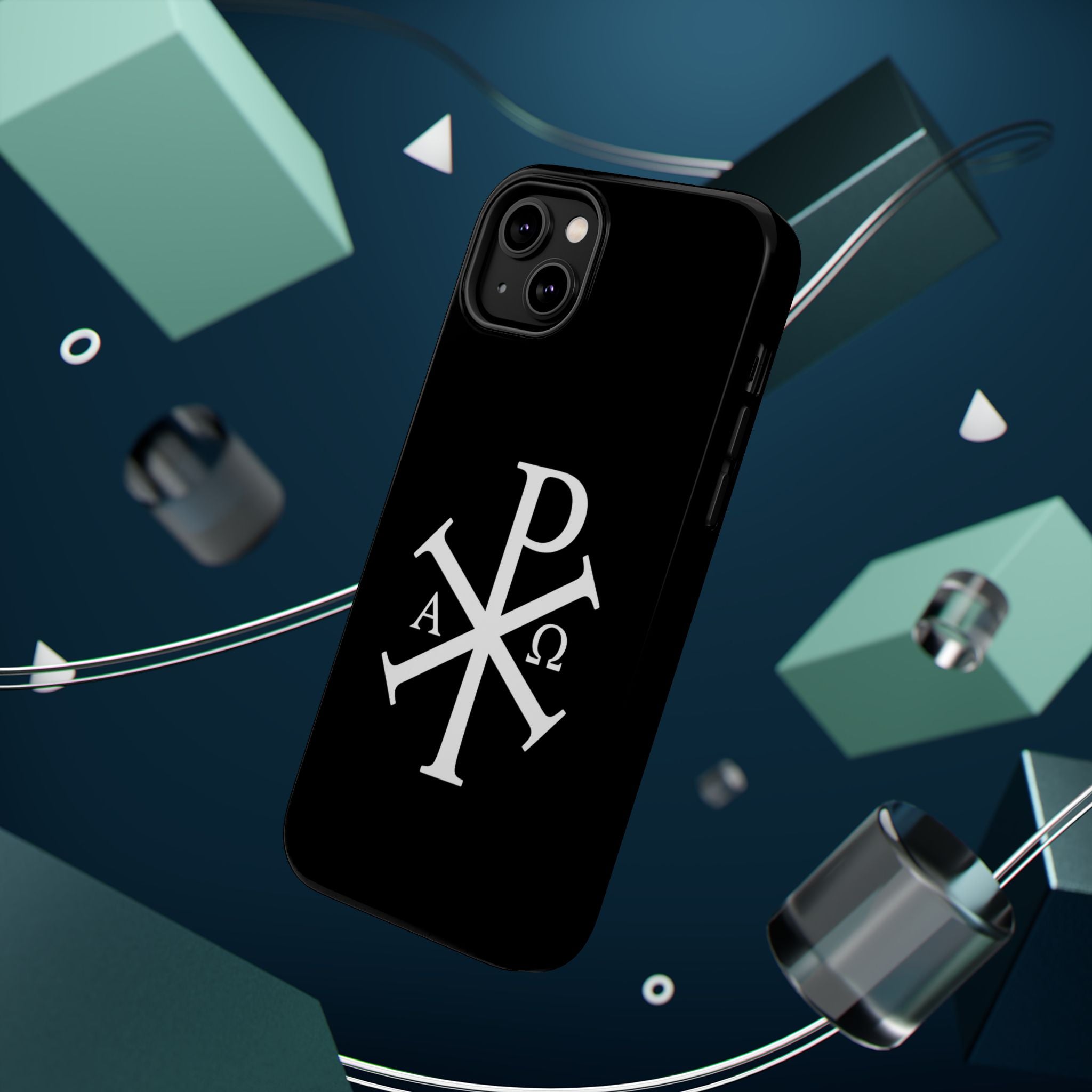 Pi Chi Rho White Design Magnetic Impact-Resistant Cases