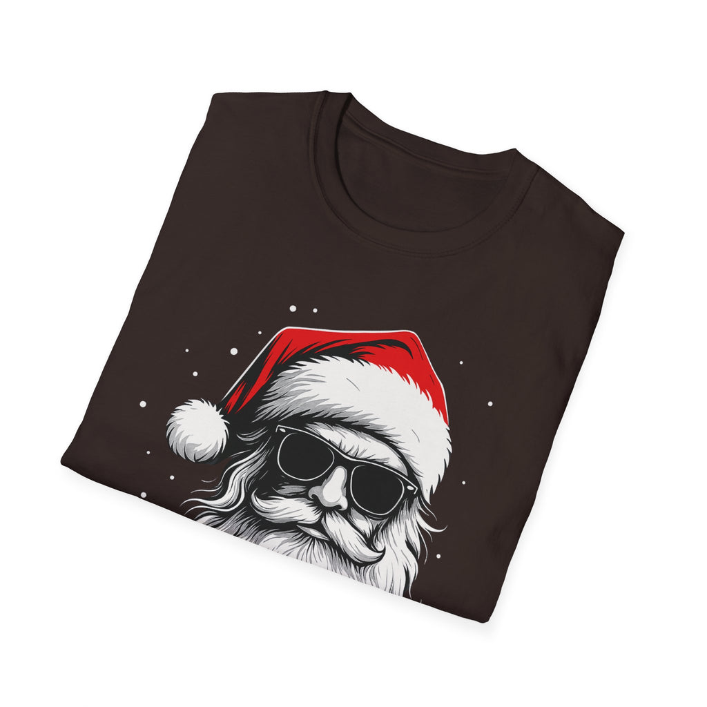 Santa with Sunglasses T-Shirt | Funny Christmas Tee | Cool Holiday Shirt