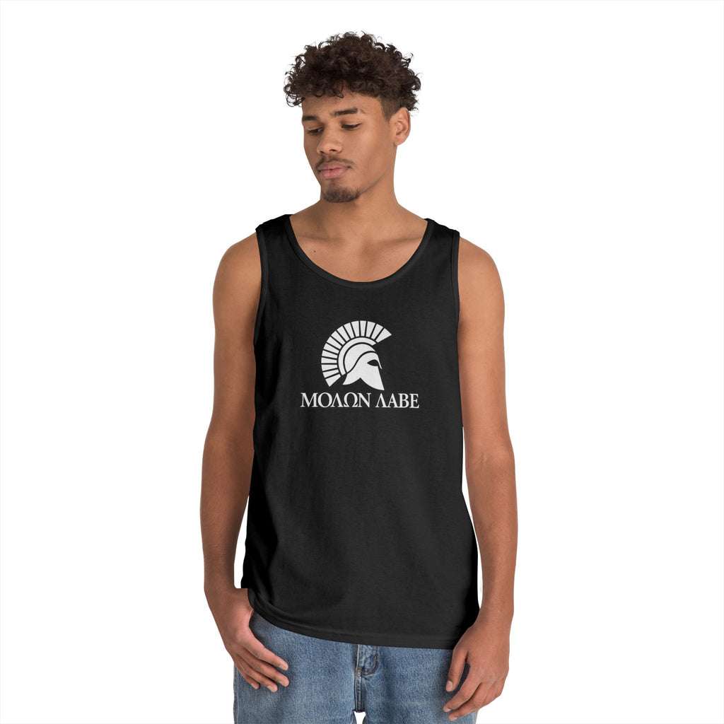Molon Labe "Come and Take It!" in Greek Heavy Cotton Tank Top