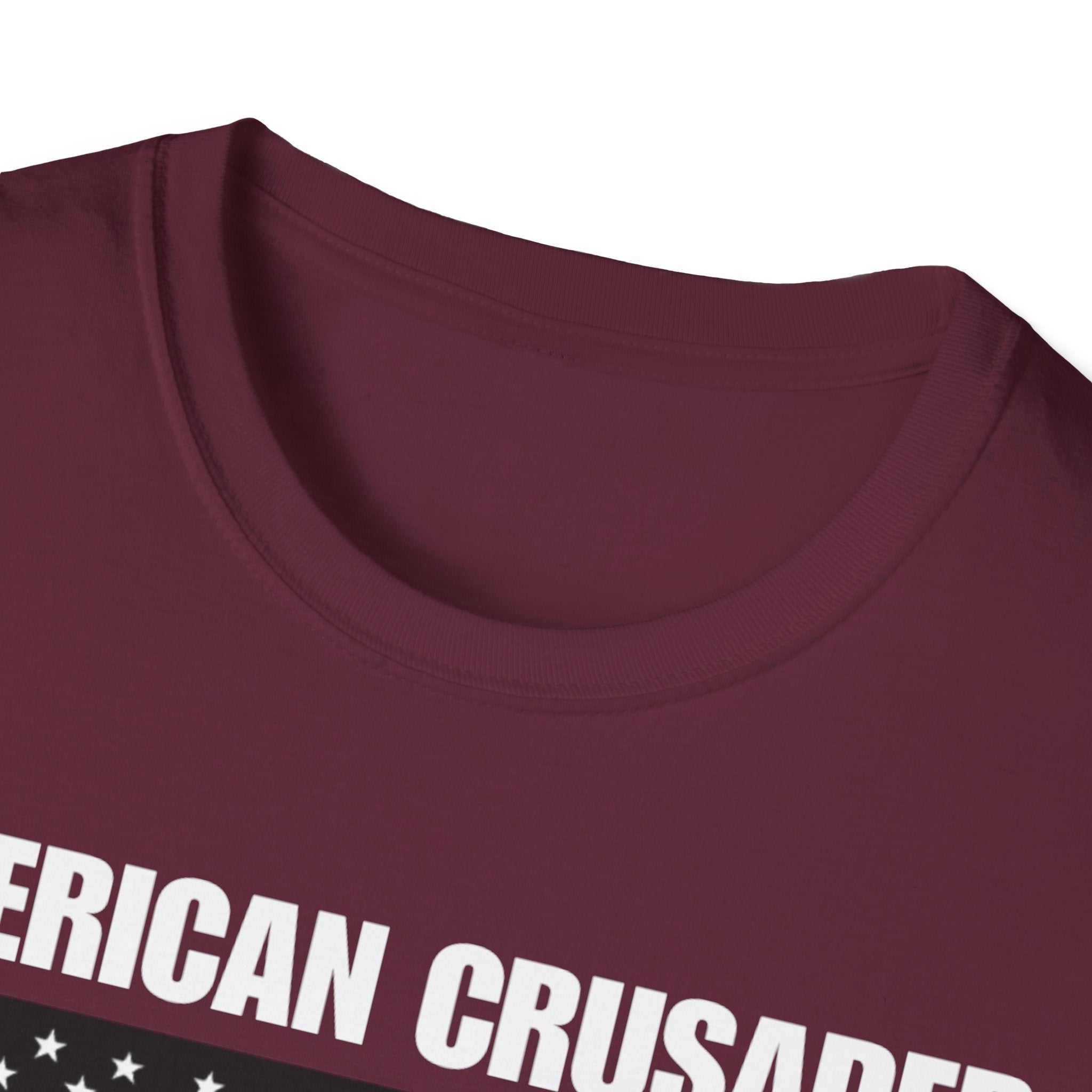 American Crusader Black and White Alt Design Softstyle Cotton Shirt T-Shirt
