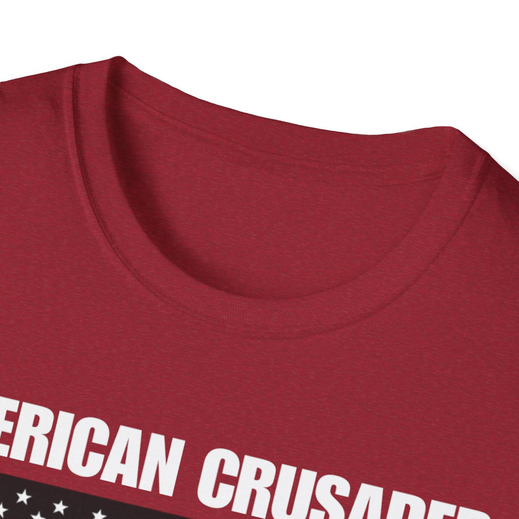 American Crusader Black and White Alt Design Softstyle Cotton Shirt T-Shirt