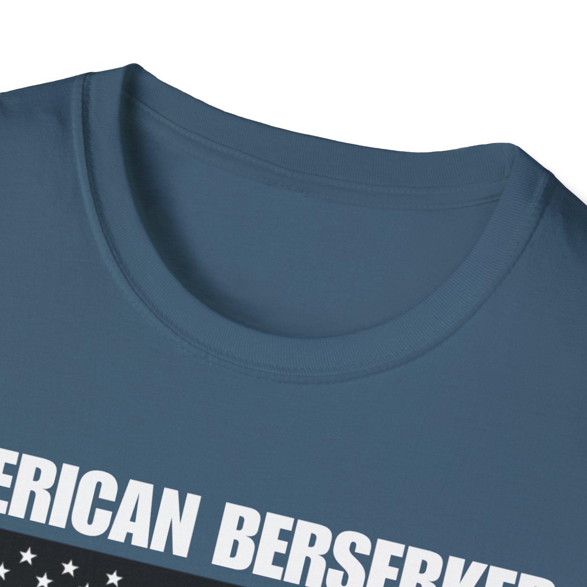 Bold American Berserker Black and White Softstyle T-Shirt