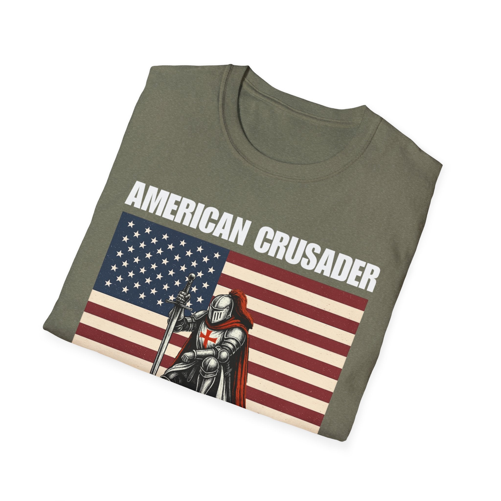 American Crusader Alt Color Design Softstyle Cotton T-Shirt