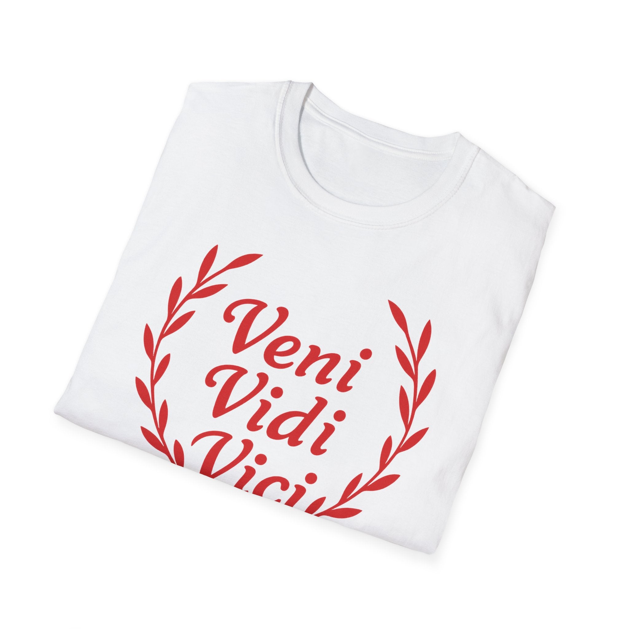 Veni Vidi Vici Light Red Design Softstyle Cotton T-Shirt