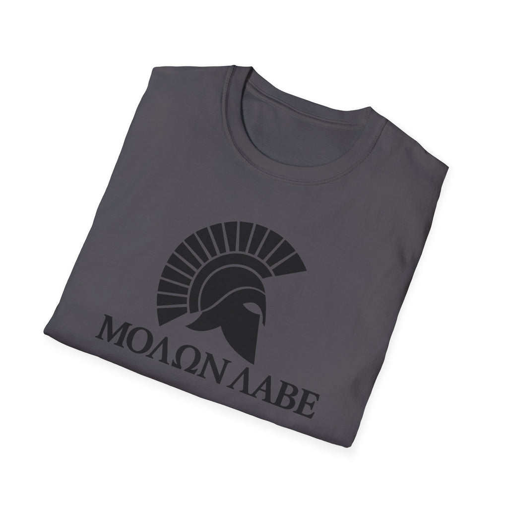 Molon Labe "Come and Take It!" in Greek Black Design Softstyle Cotton T-Shirt Softstyle Cotton T-Shirt
