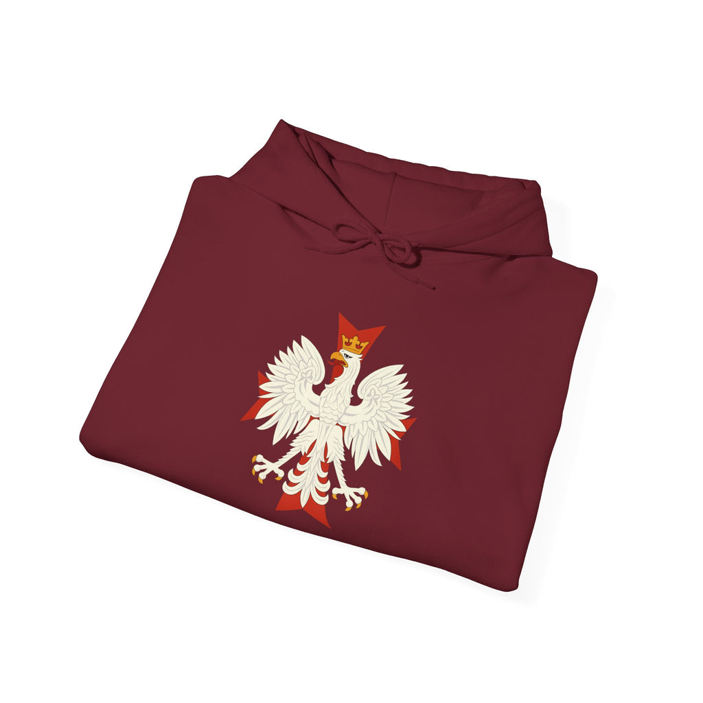 Polish Eagle Cross Pull Over Hoodie Sweatshirt