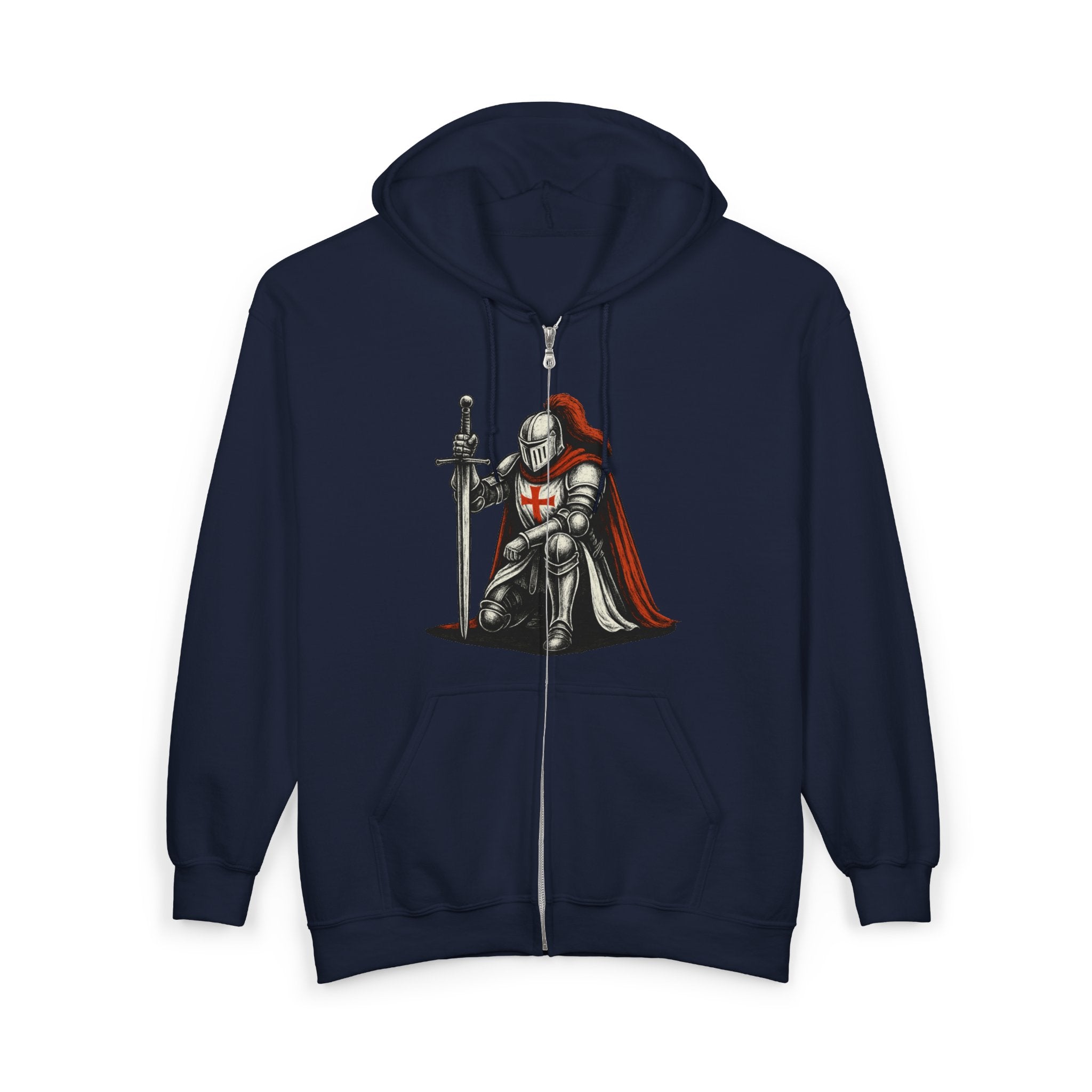 Crusader Knight Zip Up Hoodie