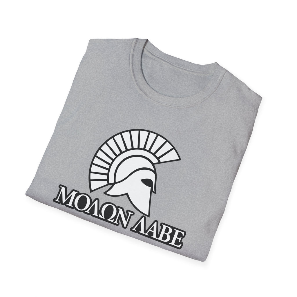 Molon Labe "Come and Take It!" in Greek White Design Softstyle Cotton T-Shirt Softstyle Cotton T-Shirt