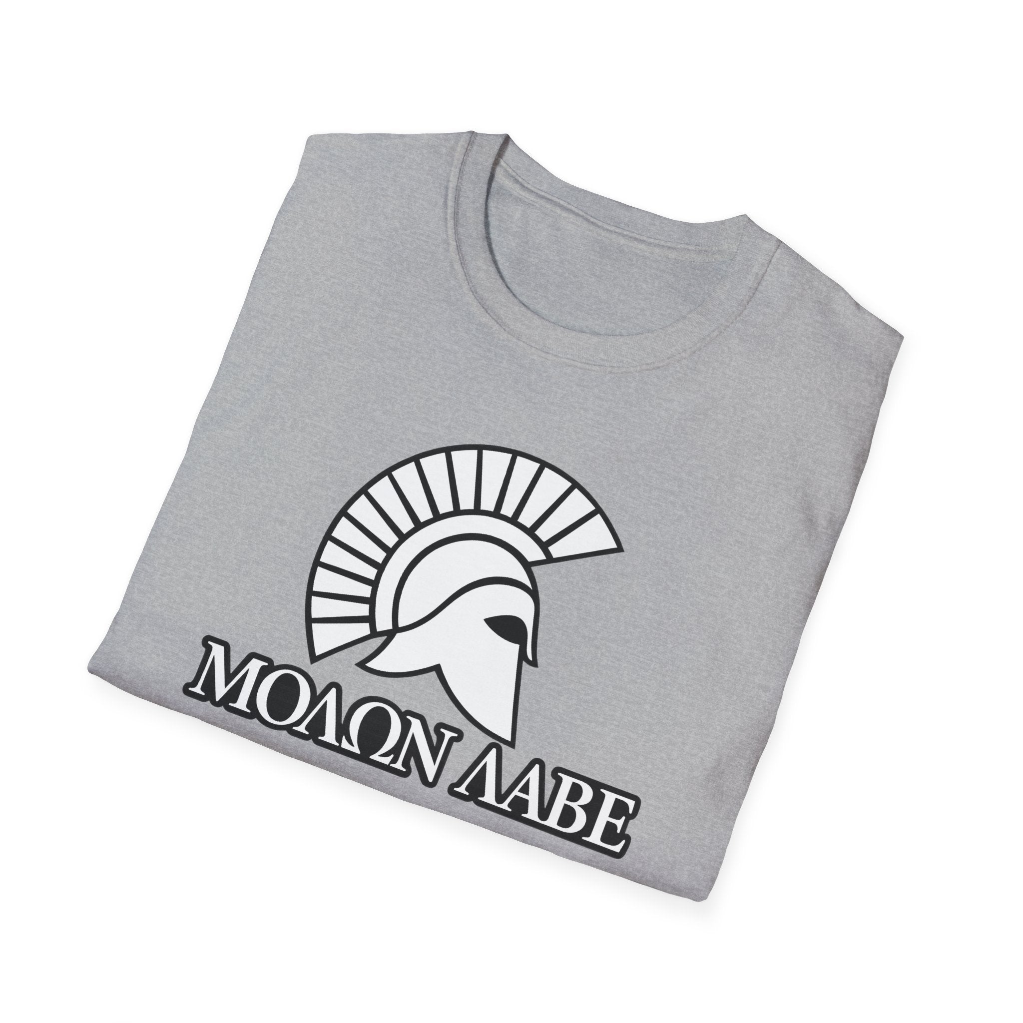 Molon Labe "Come and Take It!" in Greek White Design Softstyle Cotton T-Shirt Softstyle Cotton T-Shirt