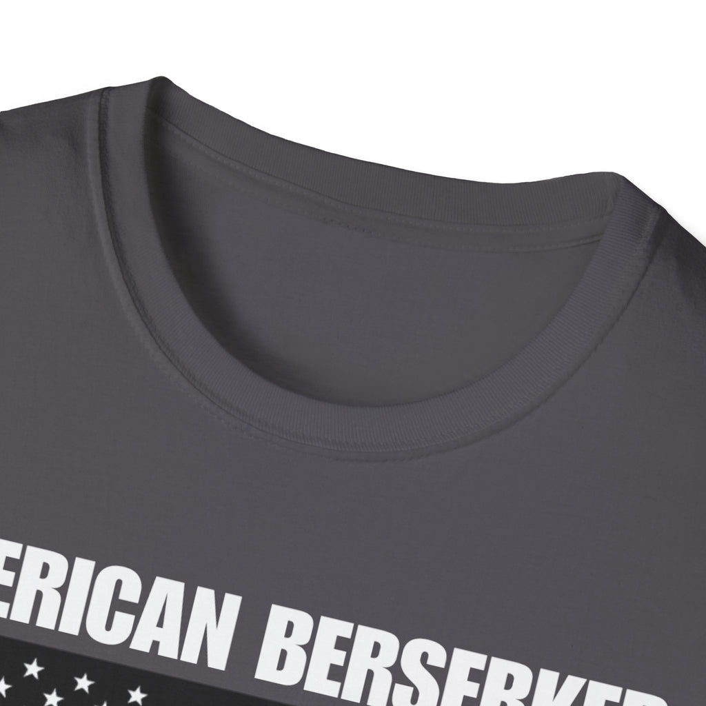 Bold American Berserker Black and White Softstyle T-Shirt