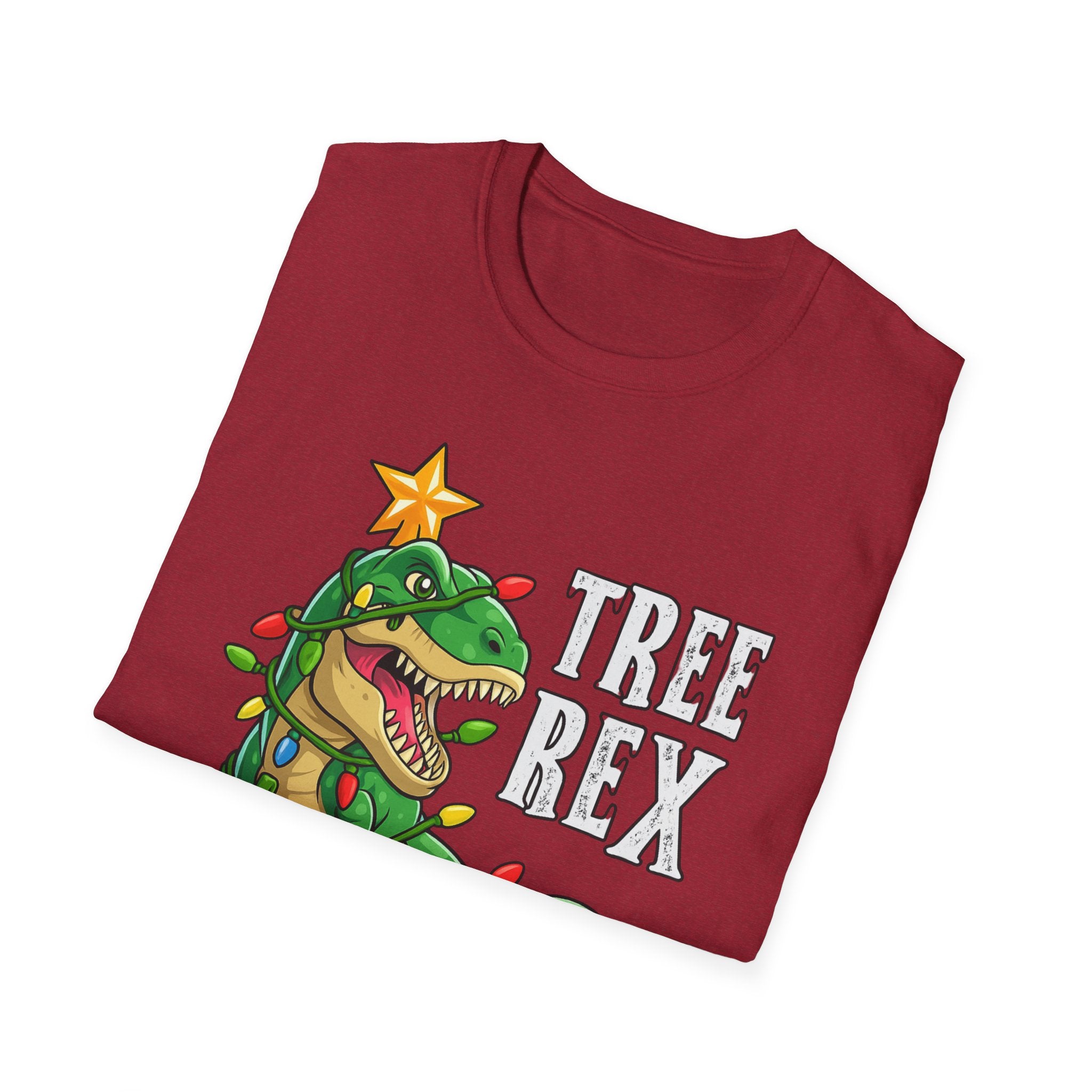 Christmas Tree Rex T-Shirt | Funny Dinosaur Holiday Tee | Festive Graphic Shirt