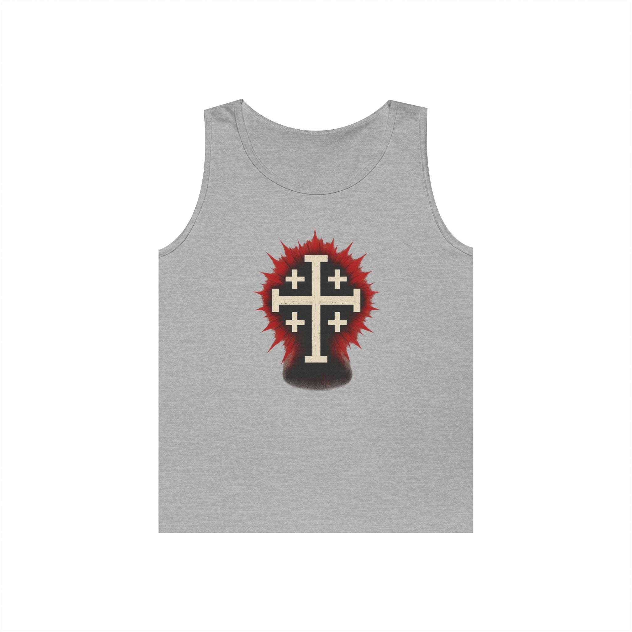 Cross of Jerusalem Graphic Tank Top, Christian Summer Wear
