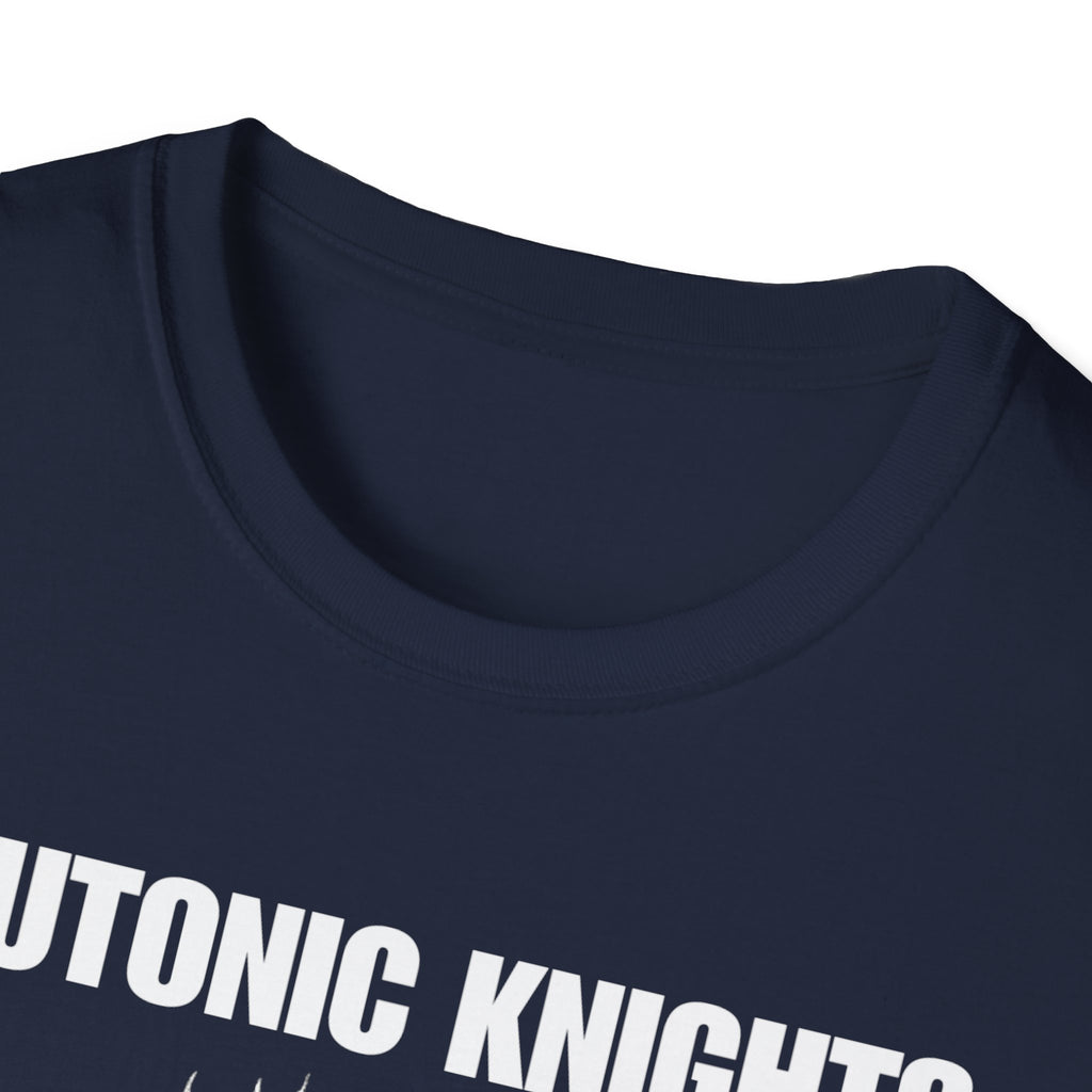Teutonic Knight With Aura and "Teutonic Knights" Text Soft Style Cotton Shirt T-Shirt