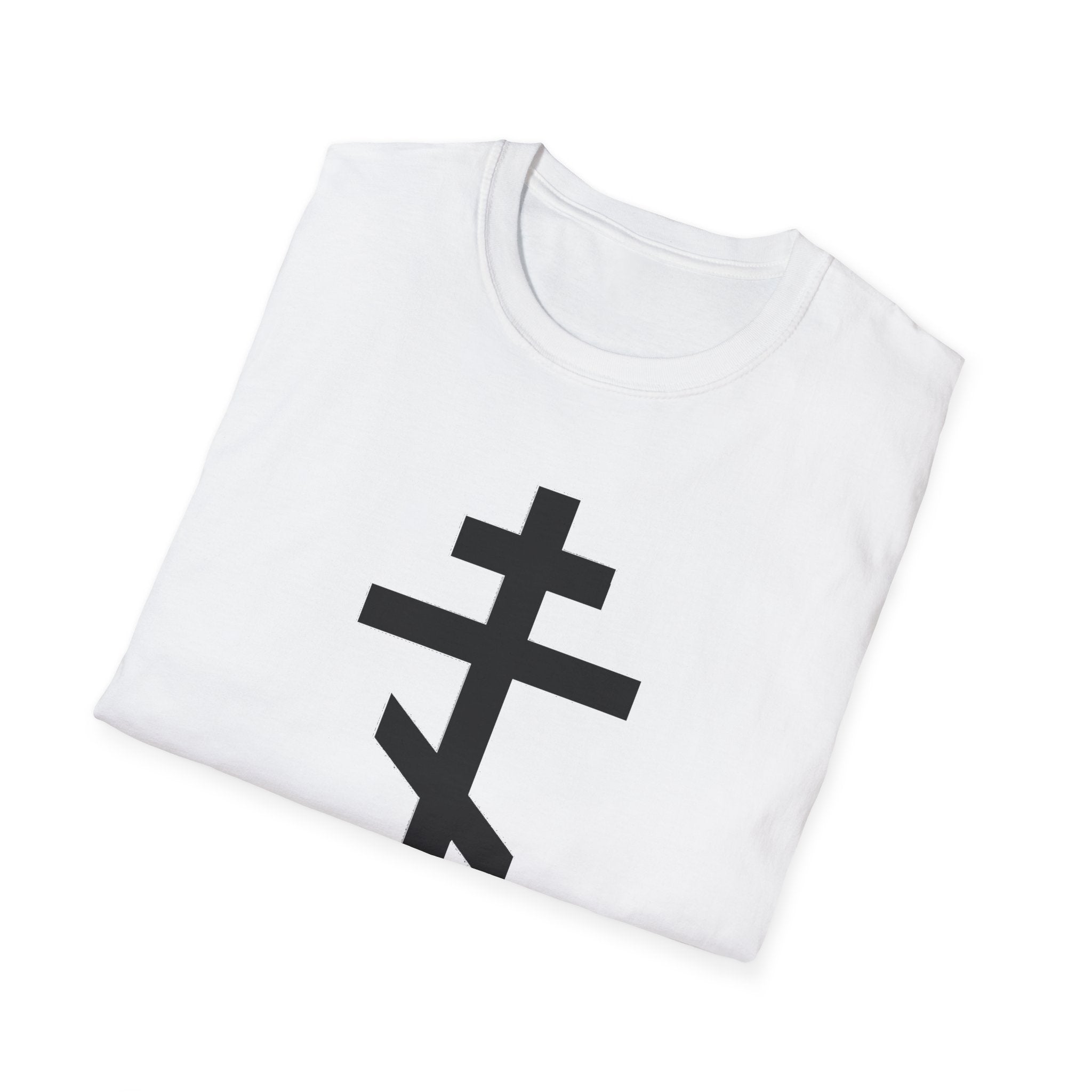 Crucifix Black Unisex Cotton Softstyle T-Shirt
