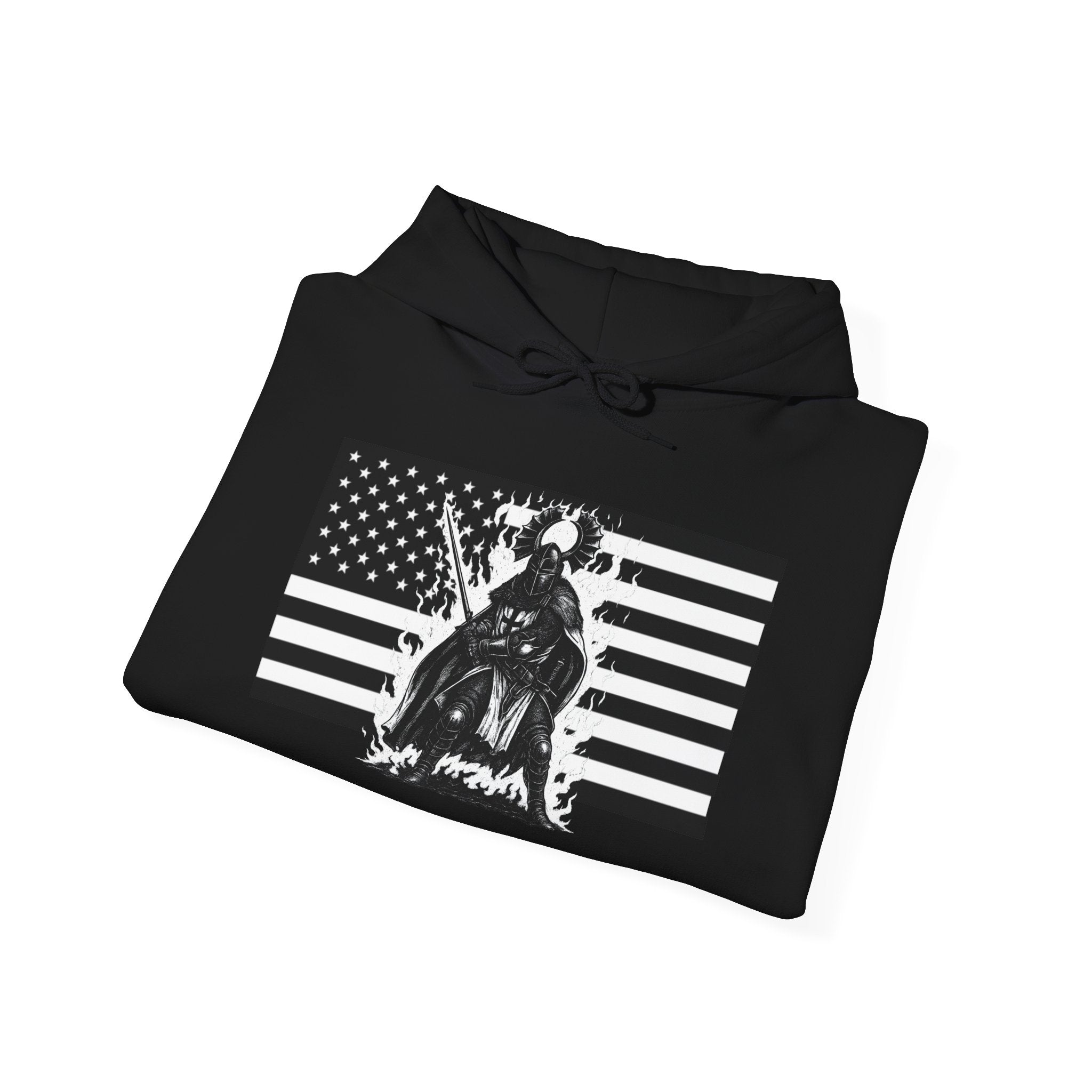 American Crusader Graphic Only Design Pull Over Hoodie Sweatshirt