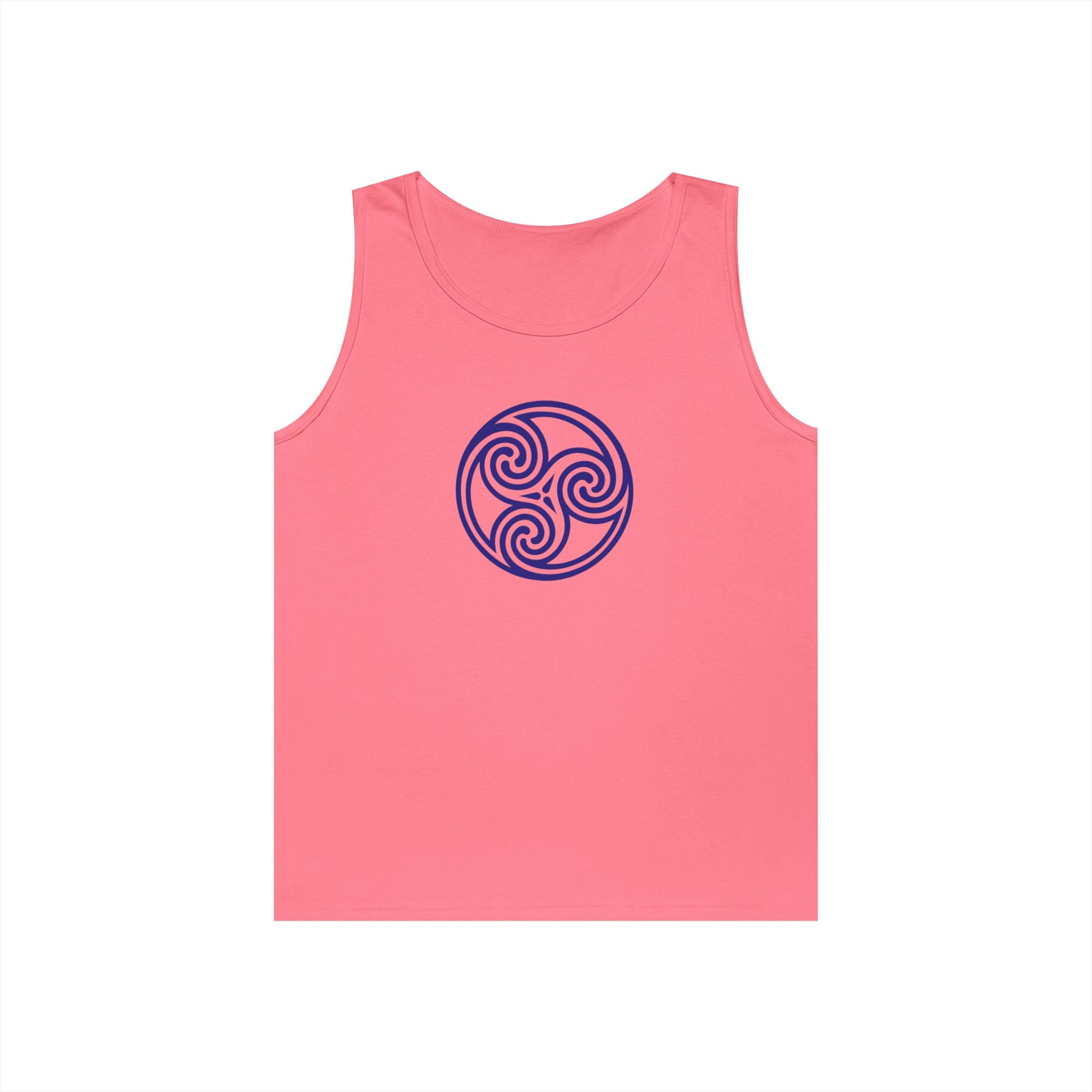 Celtic Spiral Triskele Symbol Blue Unisex Tank Top