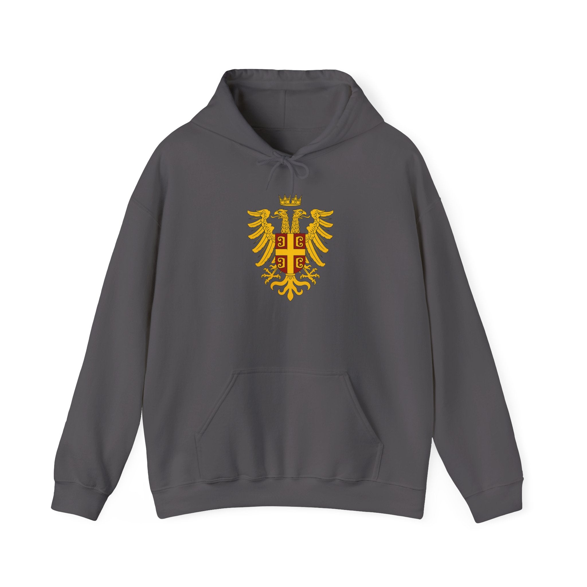 Byzantine Eagle Crest Graphic Pull Over Hoodie Sweatshirt
