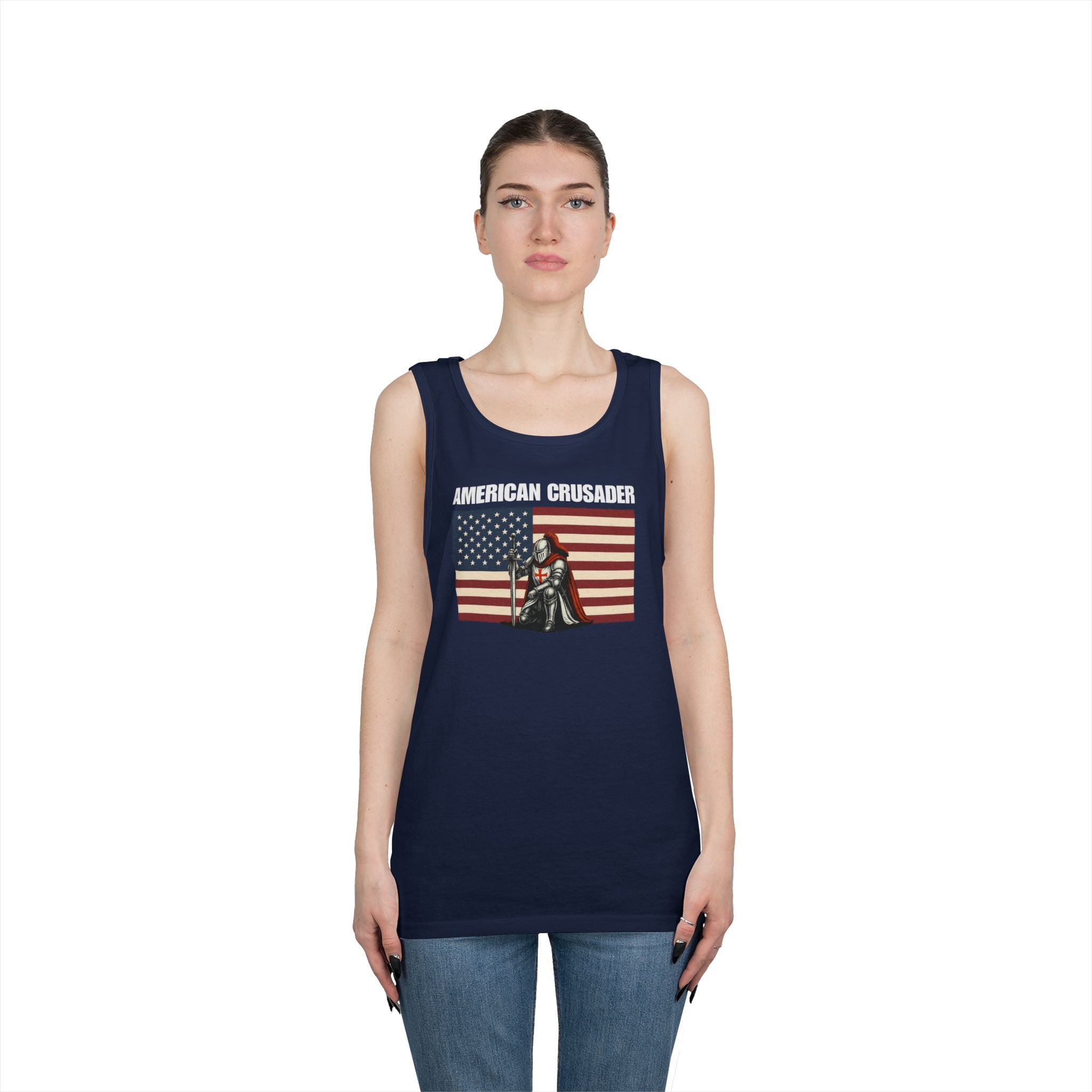 American Crusader Alt Color Design Heavy Cotton Tank Top