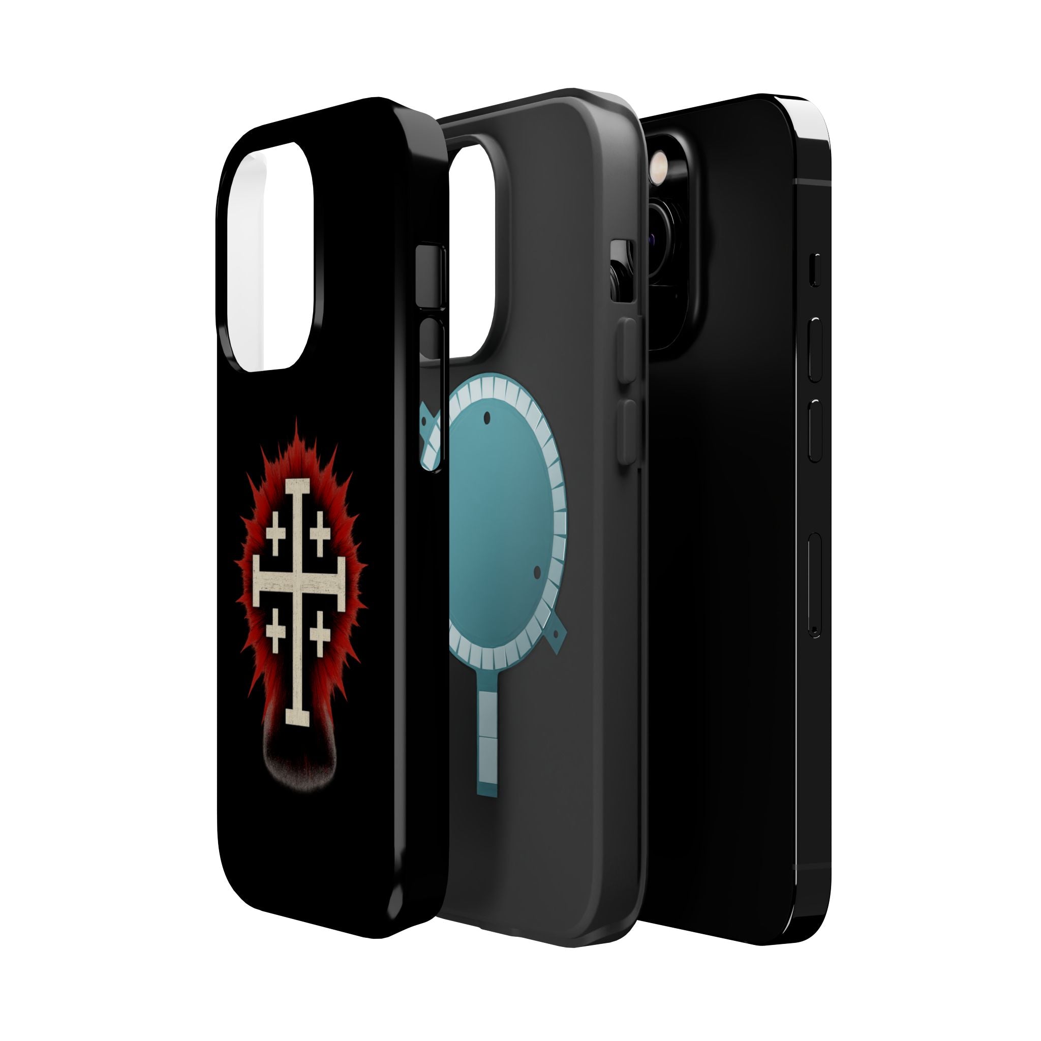 Cross Graphic Impact-Resistant Magnetic Phone Case
