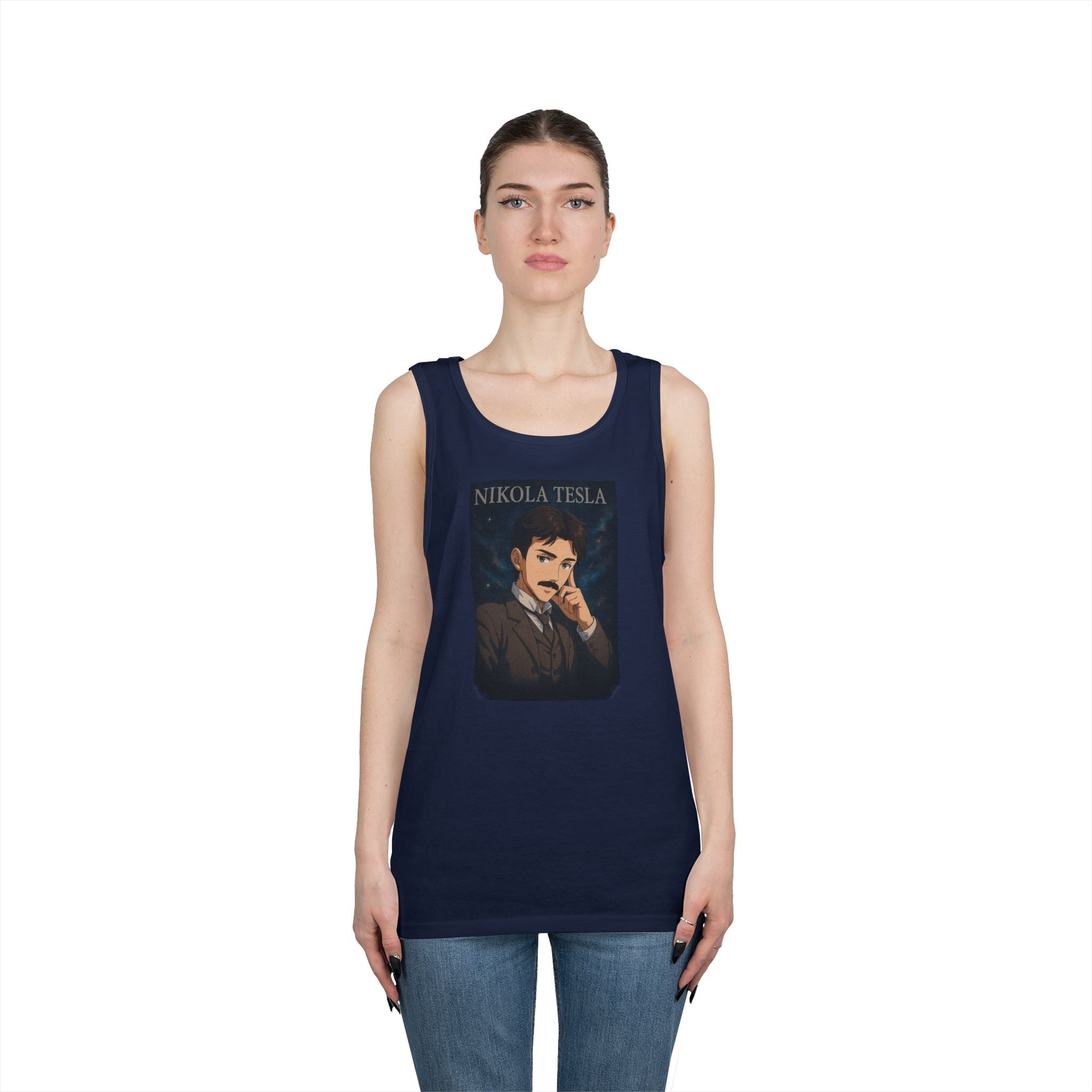 Nikola Tesla Unisex Heavy Cotton Tank Top