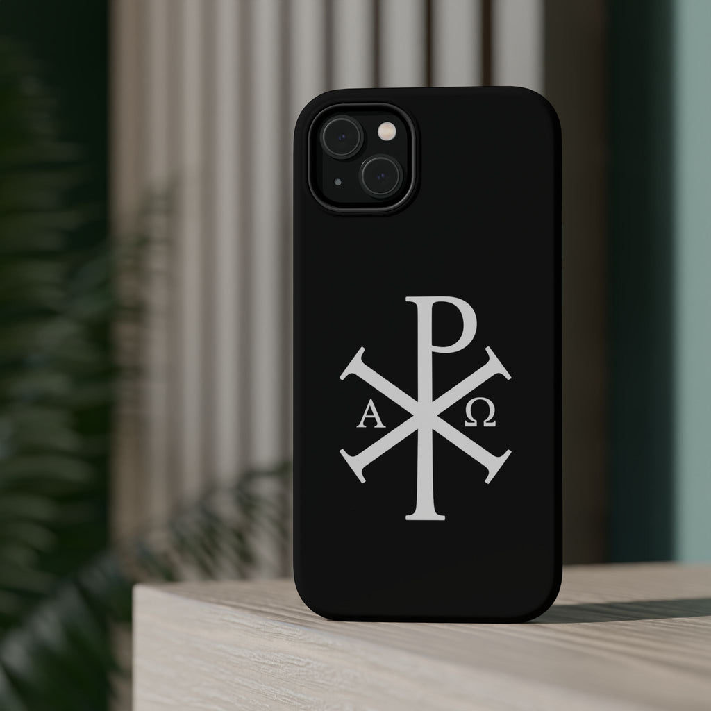 Pi Chi Rho White Design Magnetic Impact-Resistant Cases