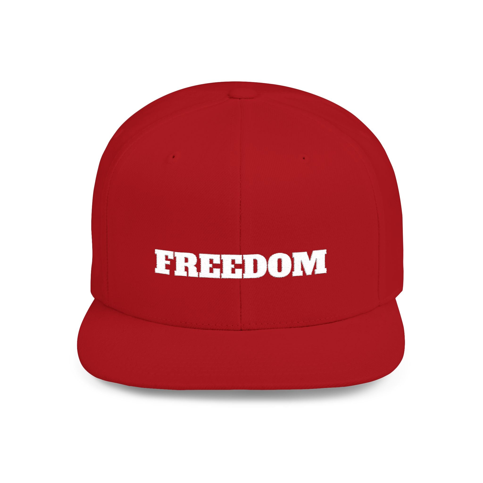 Freedom Flat Bill Snapback Cap, Freedom Adjustable Hat