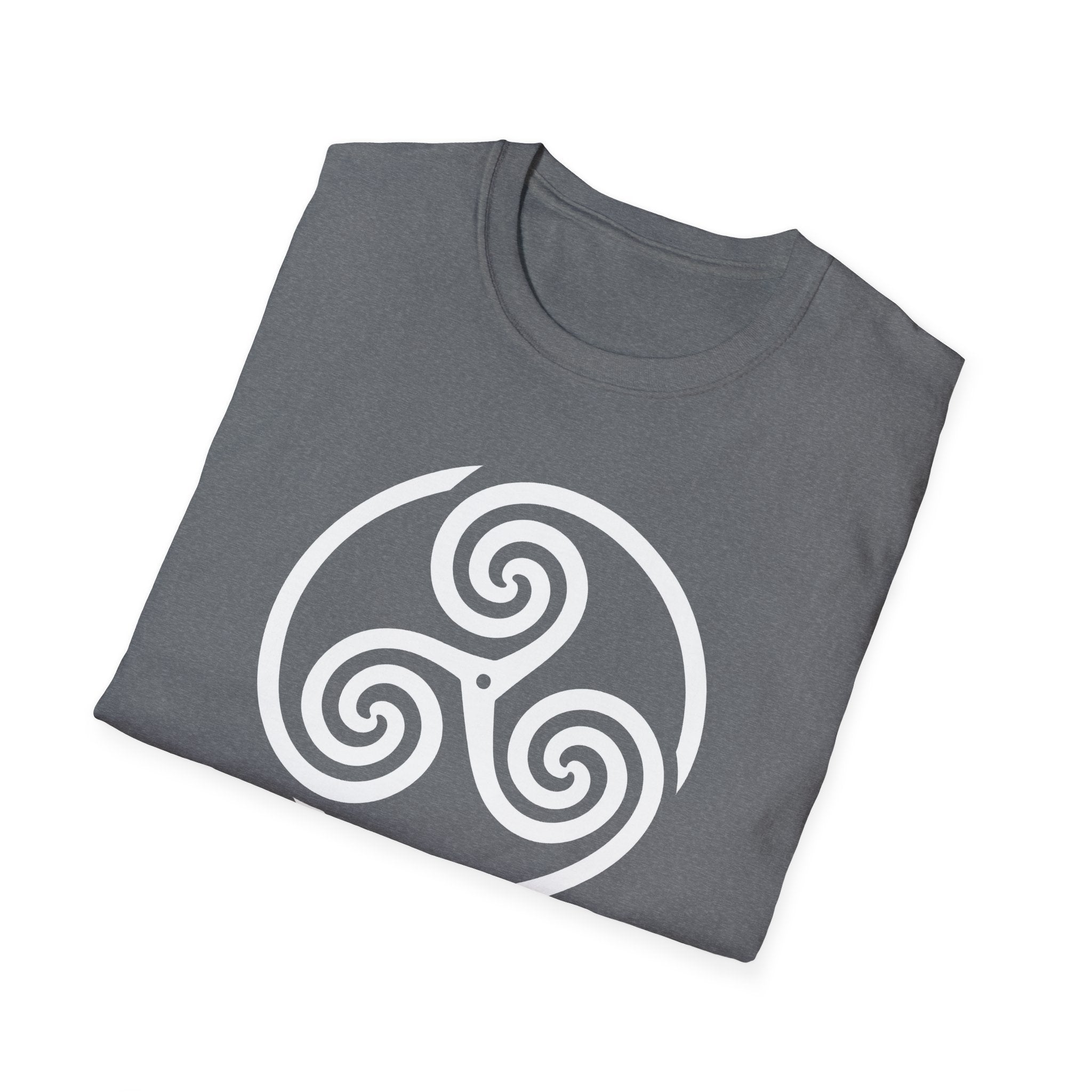 Celtic Spiral Triskele Symbol Alt Design White Unisex Tank Top