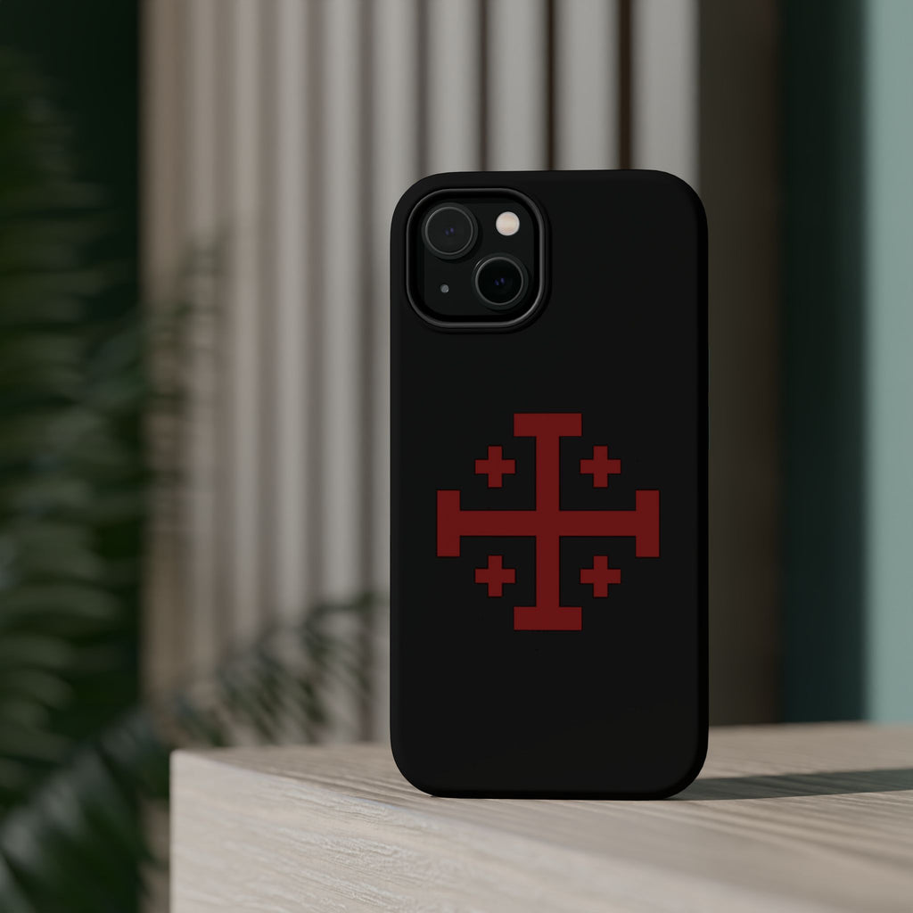 Cross Of Jerusalem Red Design Magnetic Impact-Resistant Cases