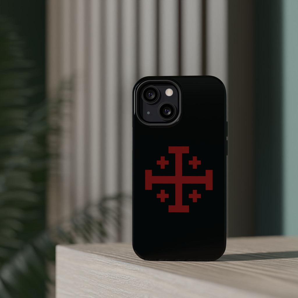 Cross Of Jerusalem Red Design Magnetic Impact-Resistant Cases