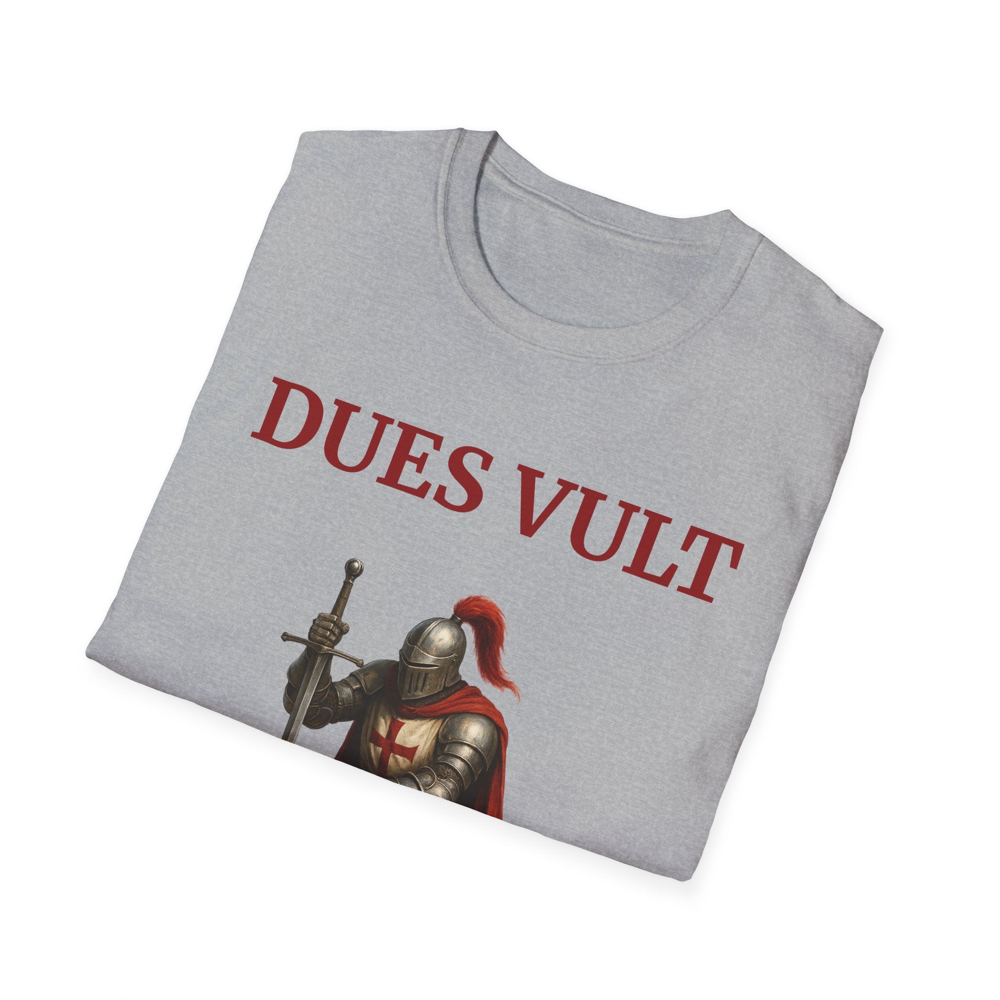 Inspirational Dues Vult Crusader T-Shirt for Knights