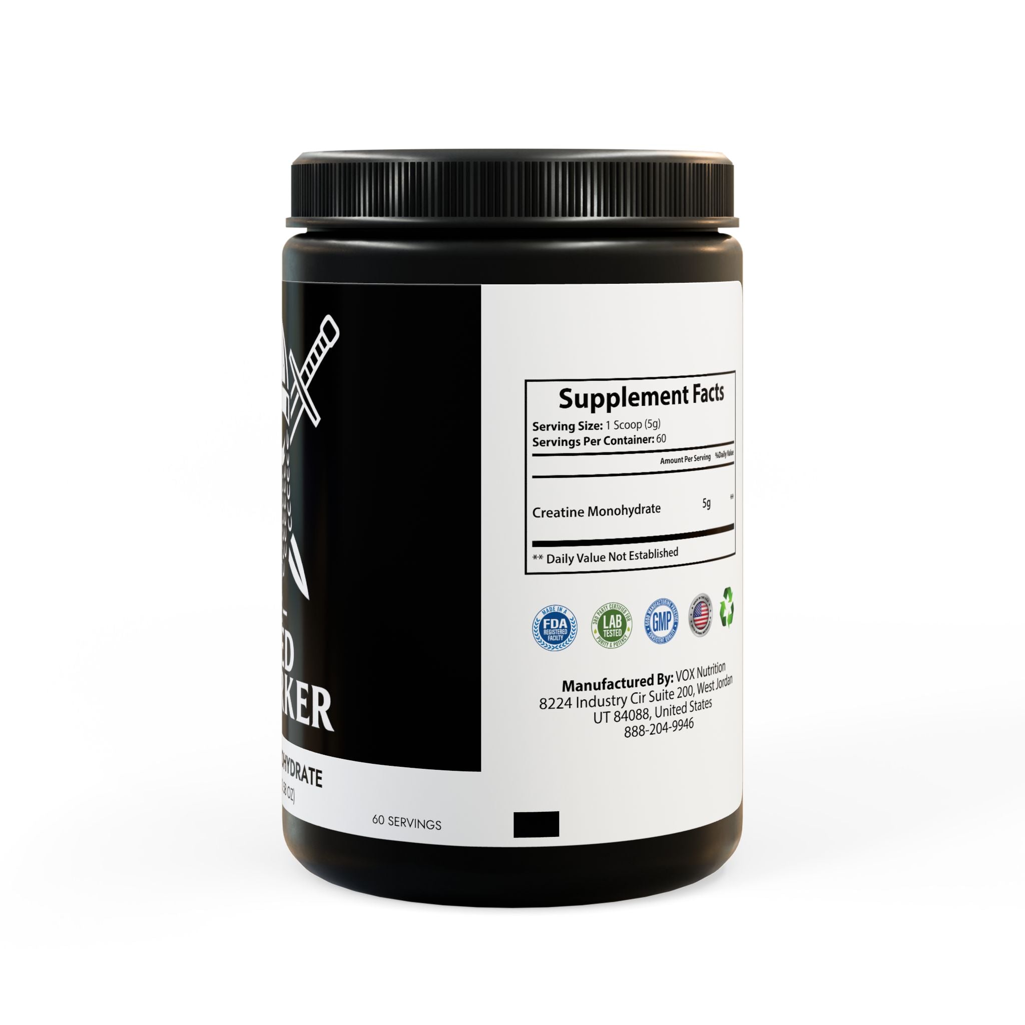 Creatine Monohydrate Supplement (300g, 10.58oz) - The Based Berserker Brand Creatine