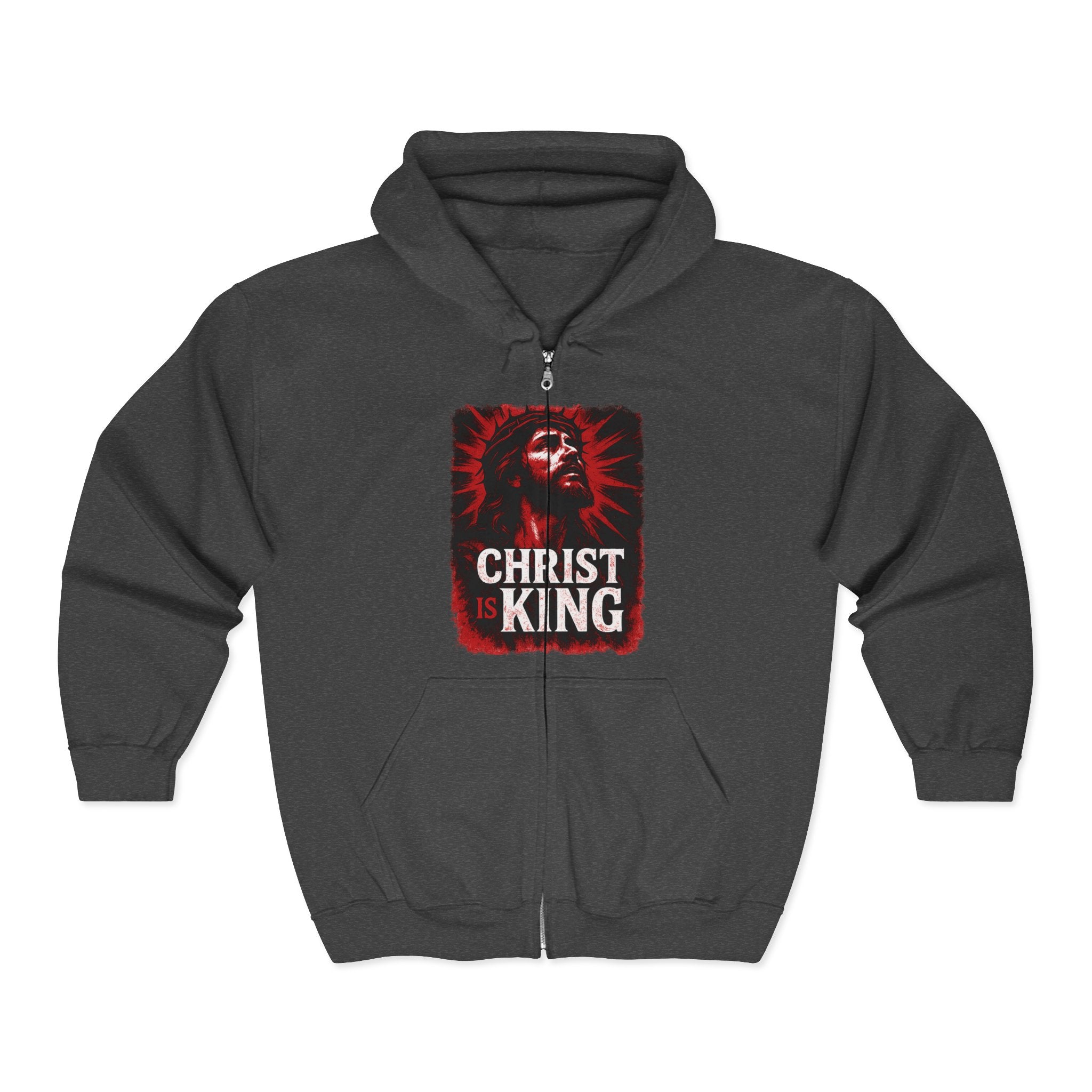 Christ is King Zip-Up Hoodie, Christ is King Zip-Up Sweatshirt