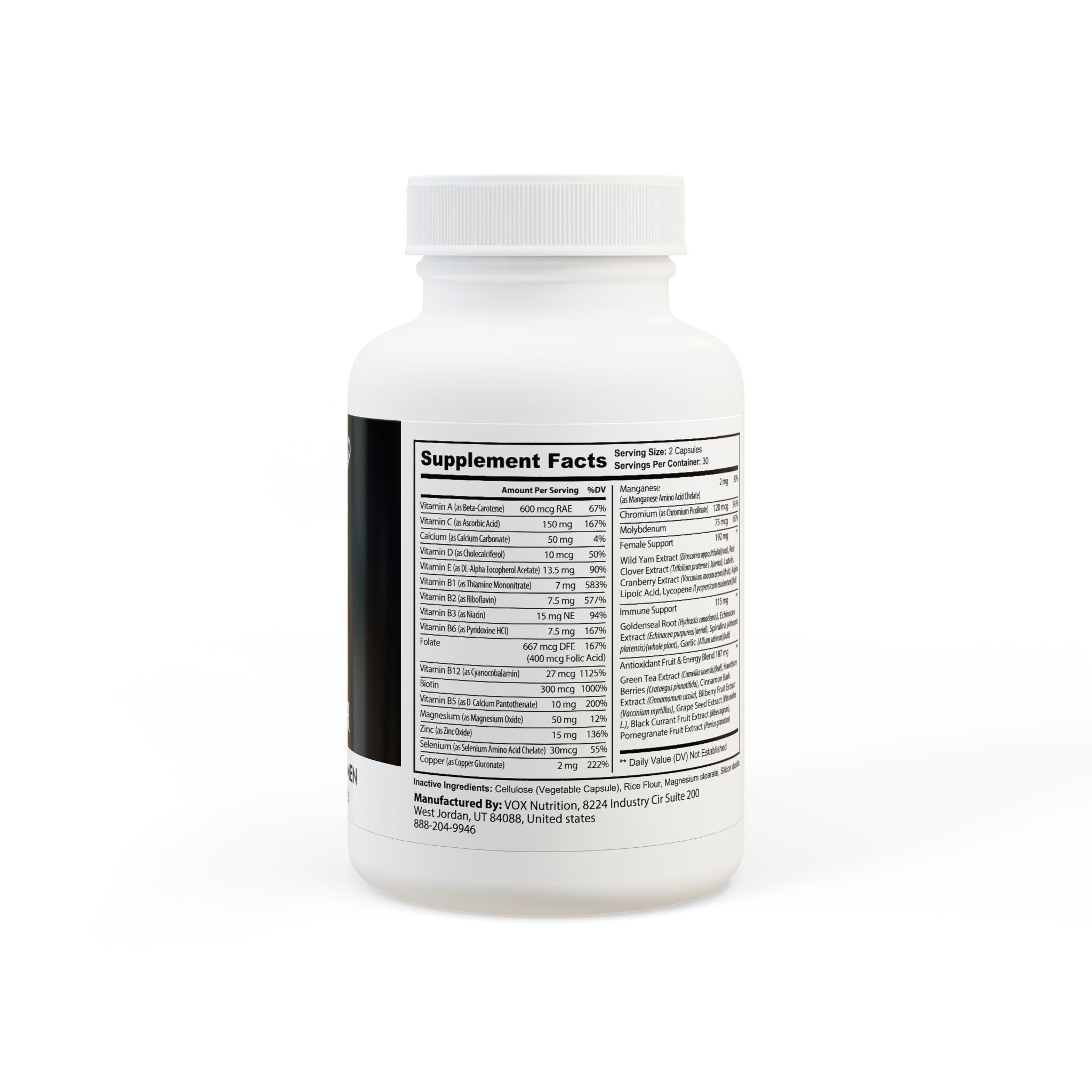 The Based Berserker Multivitamin for Women Supplement (60 Capsules)