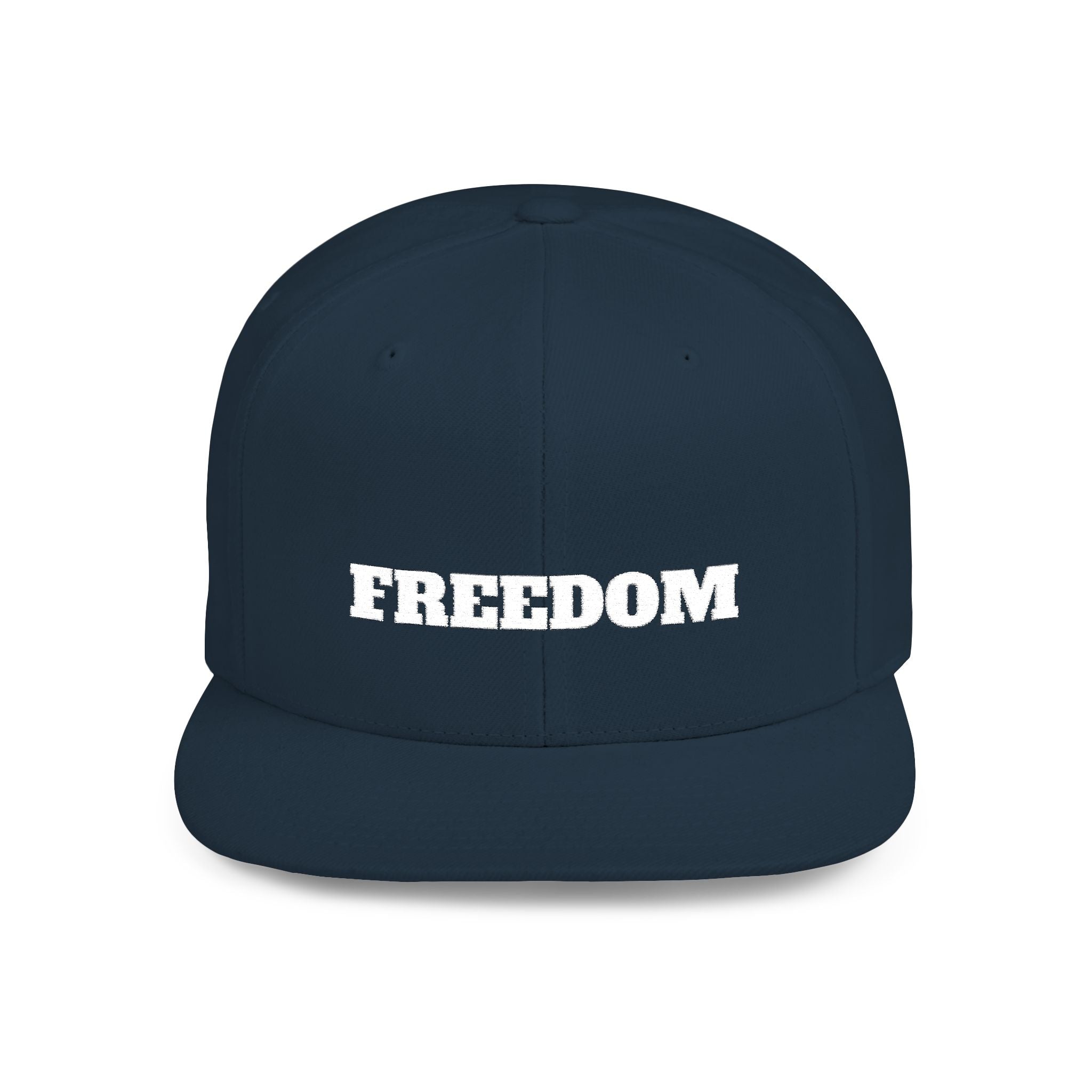 Freedom Flat Bill Snapback Cap, Freedom Adjustable Hat