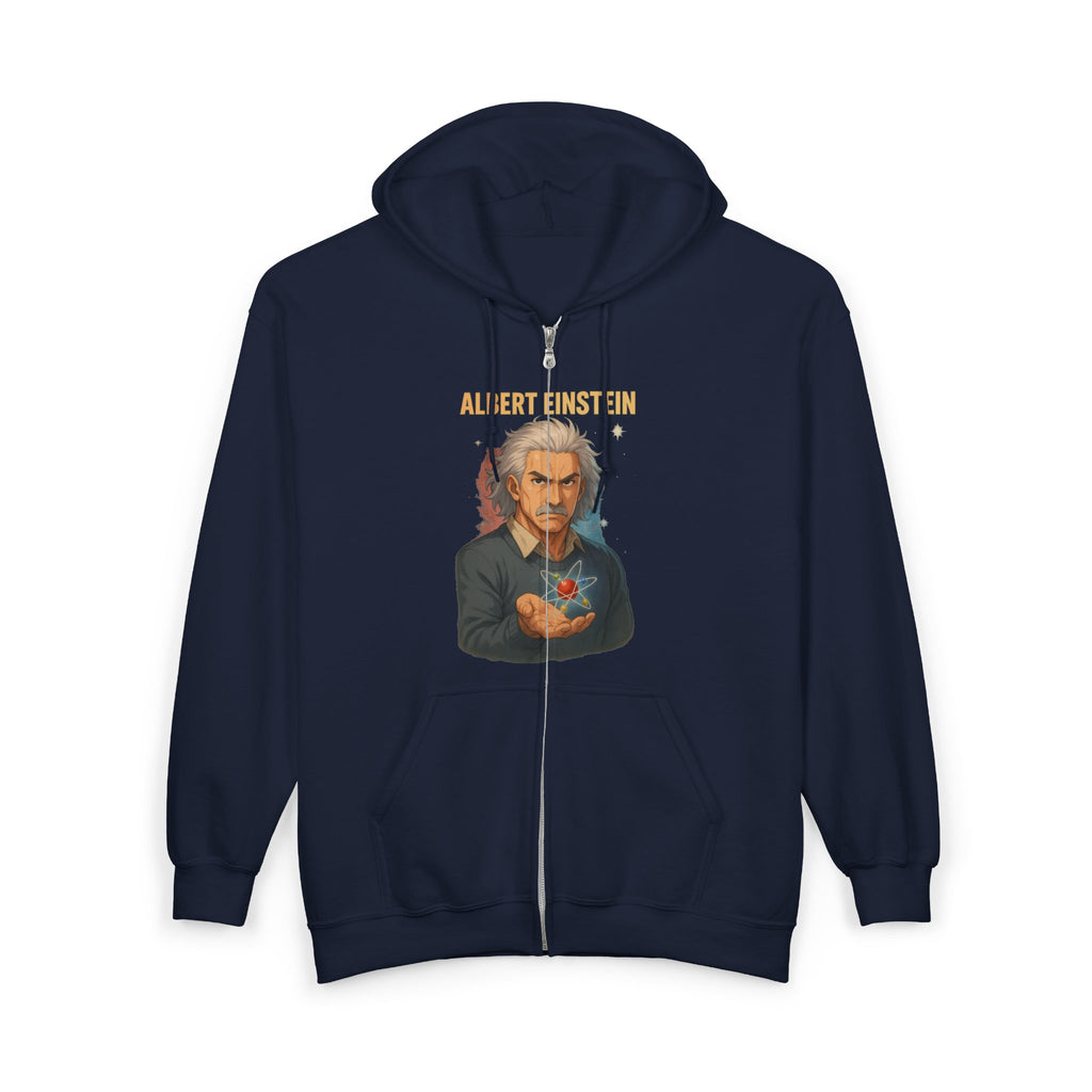 Albert Einstein Zip-Up Hoodie, Albert Einstein Sweatshirt