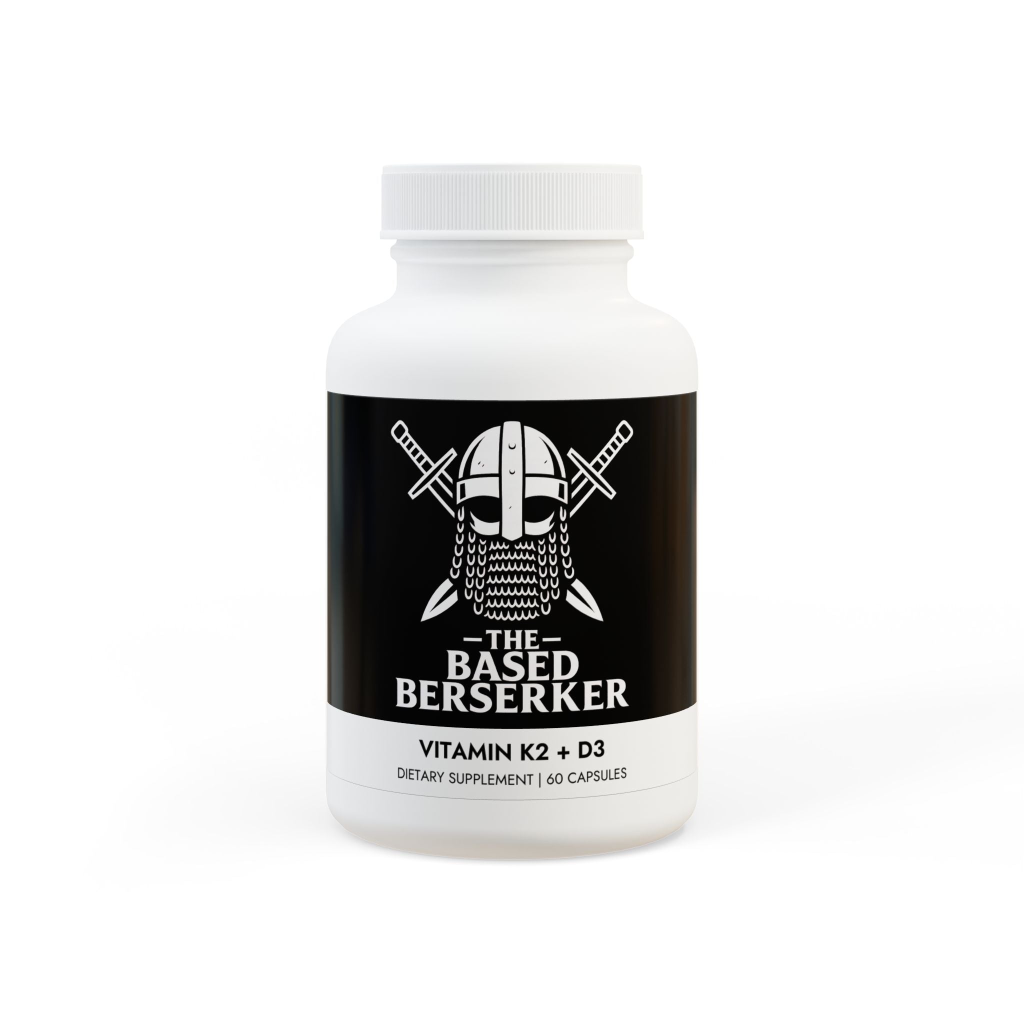 The Based Berserker Vitamin K2 + D3 Supplement (60 Capsules)