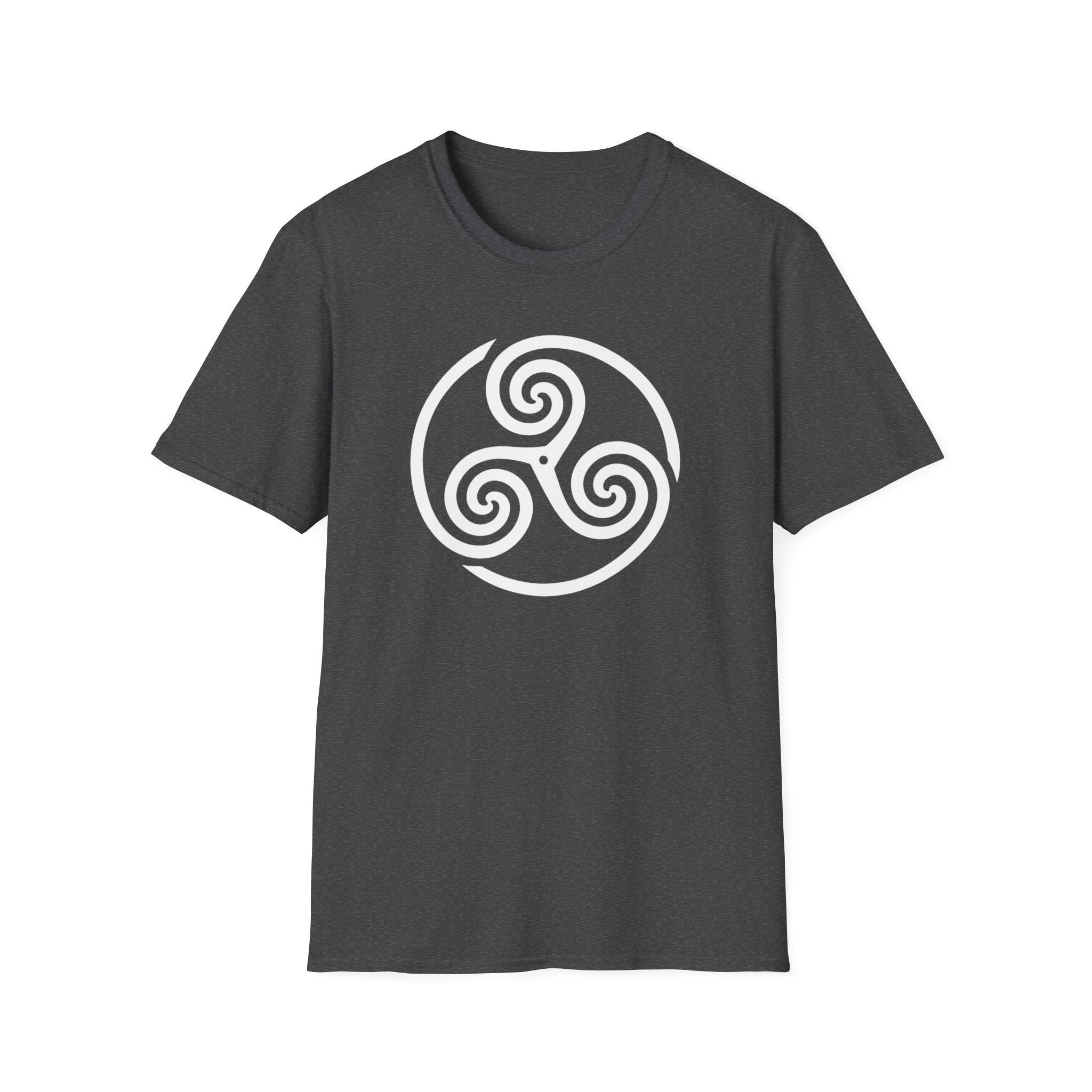 Celtic Spiral Triskele Symbol Alt Design White Unisex Tank Top