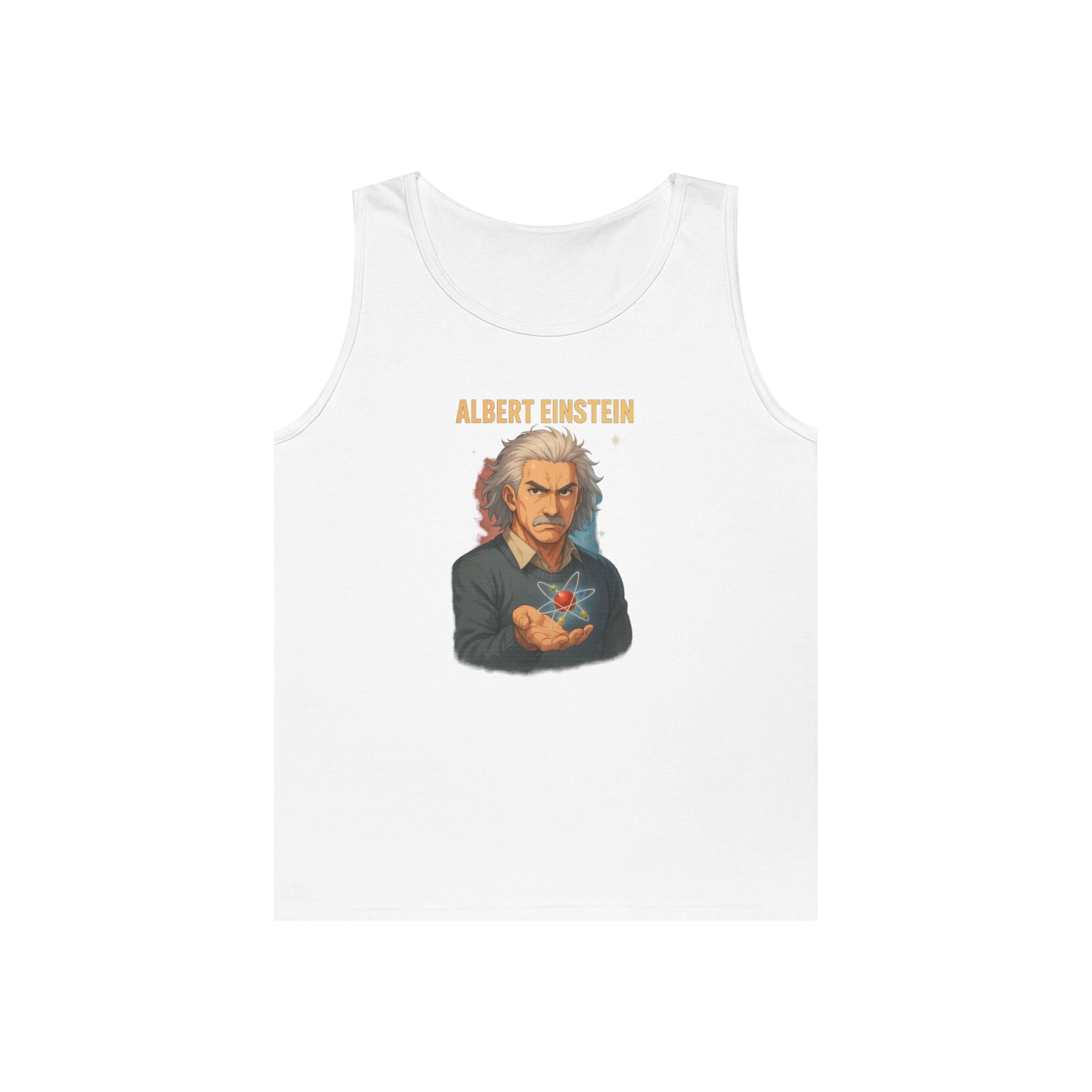 Albert Einstein Graphic Tank Top, Science Lover Gift, Unisex Cotton Top