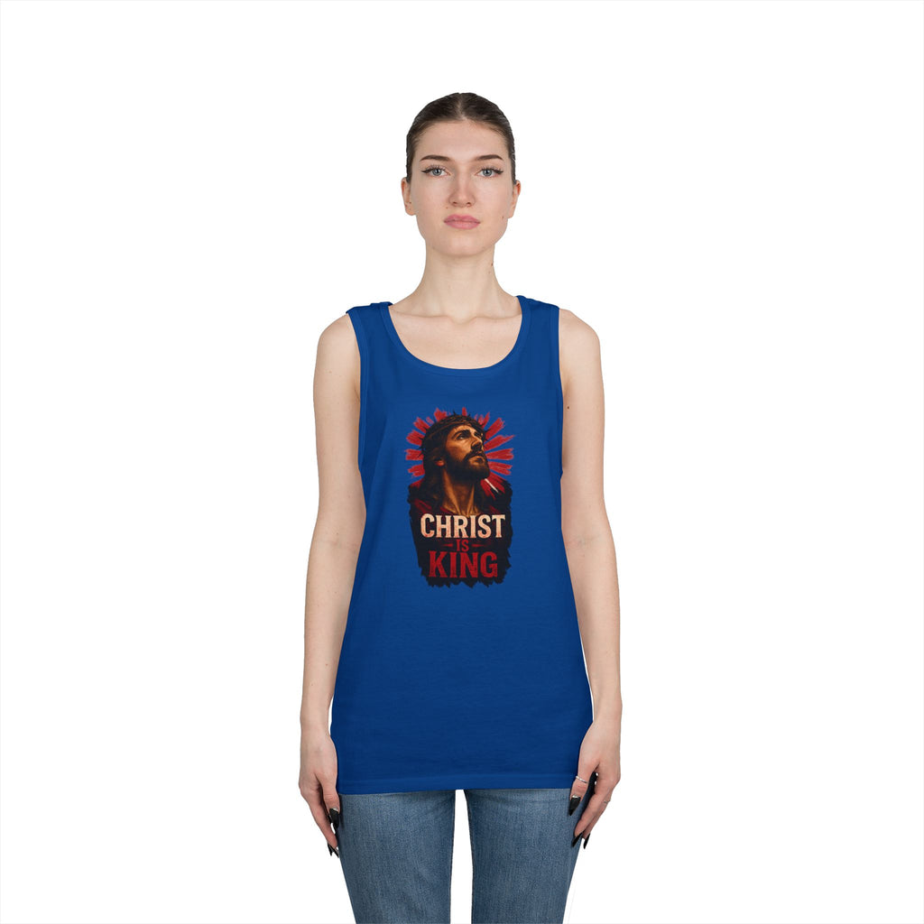 Christ is King Heavy Cotton Tank Top