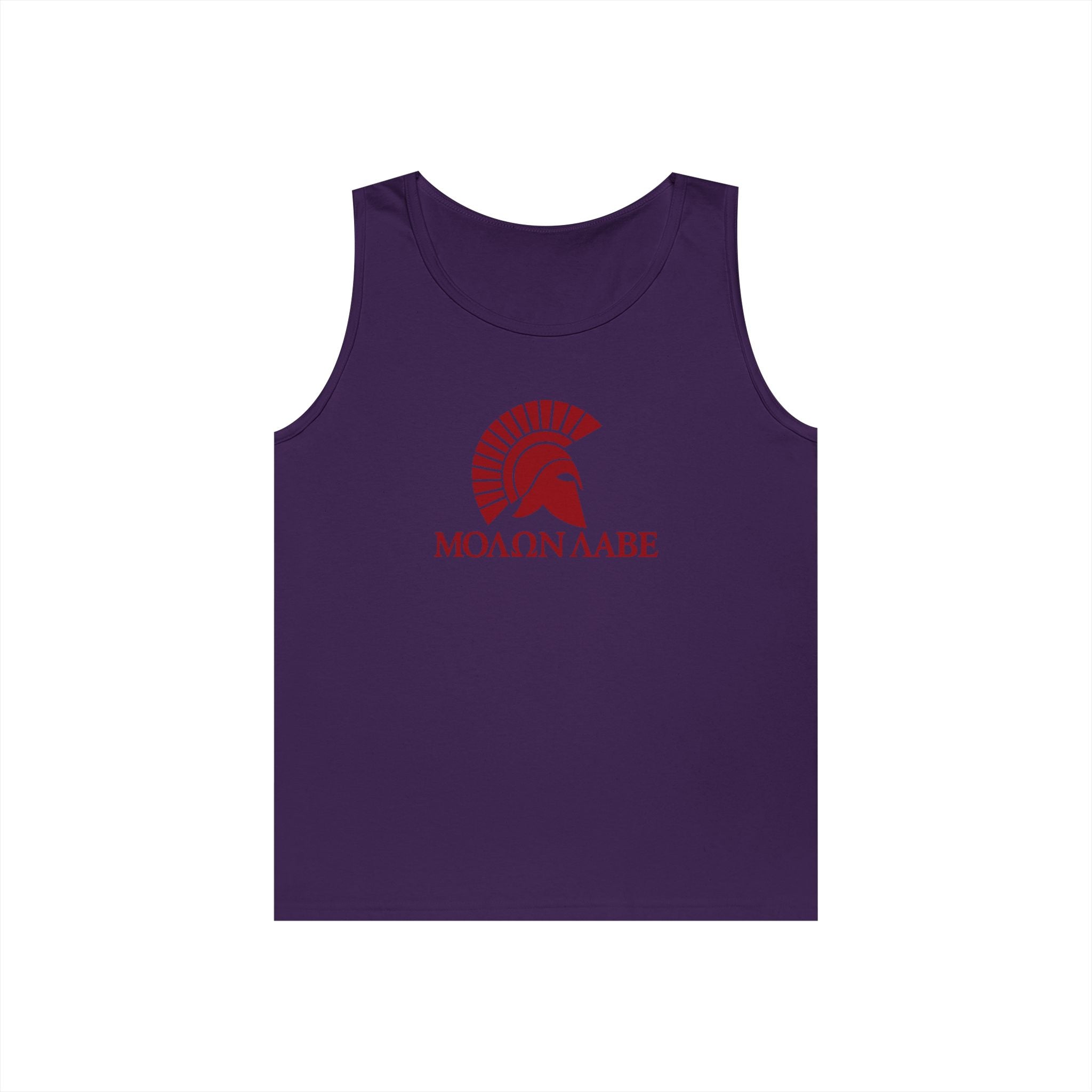 Molon Labe "Come and Take It!" in Greek Red Design Heavy Cotton Tank Top