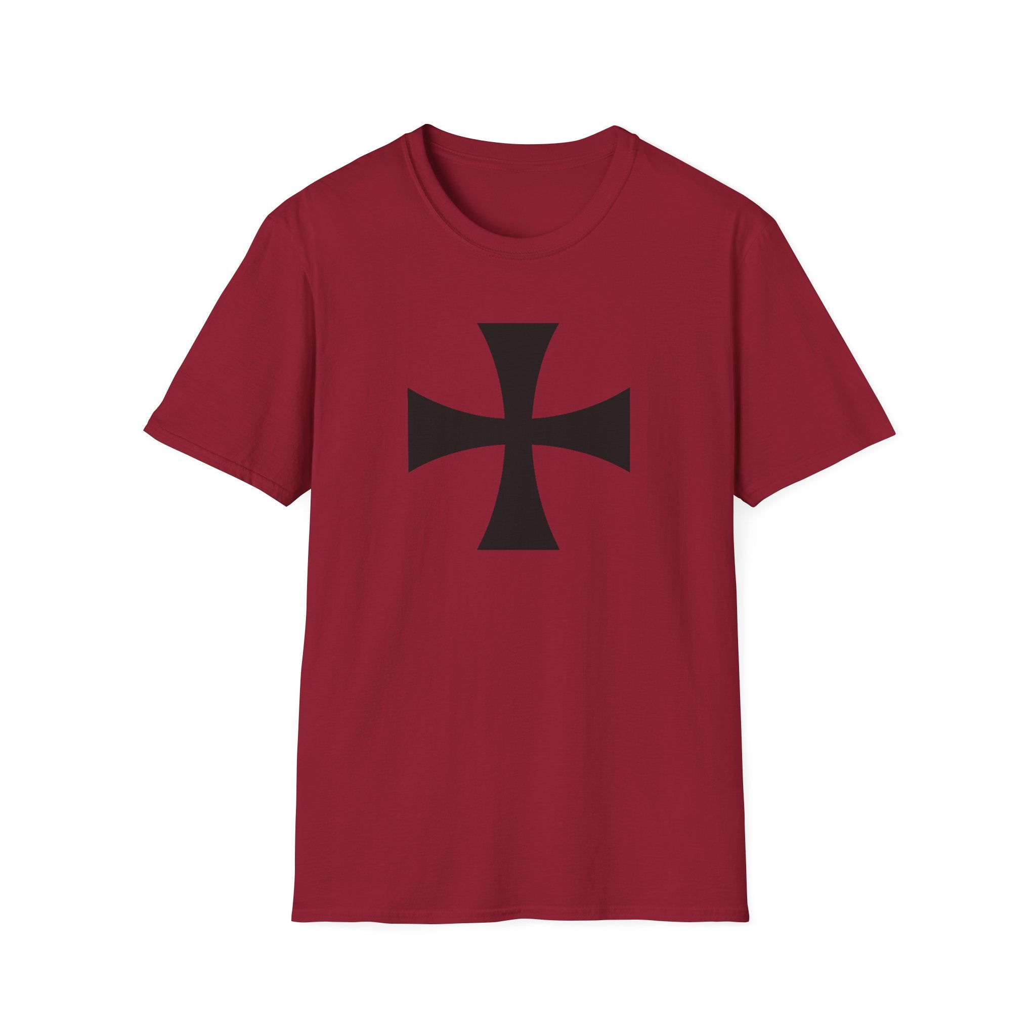 Teutonic Cross Black Design Softstyle Cotton T-Shirt