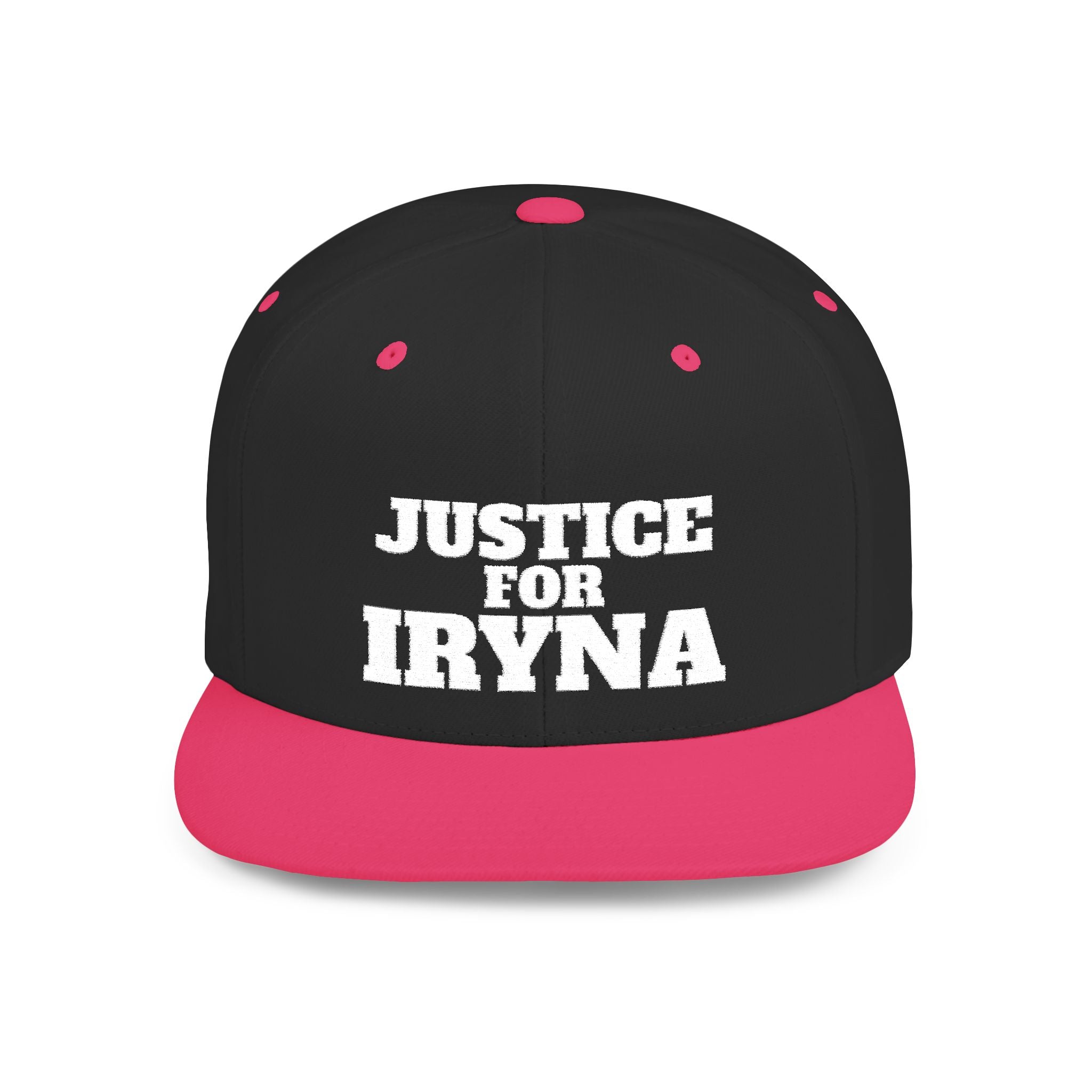 Justice for Iryna Flat Bill Snapback Hat, Statement Cap,