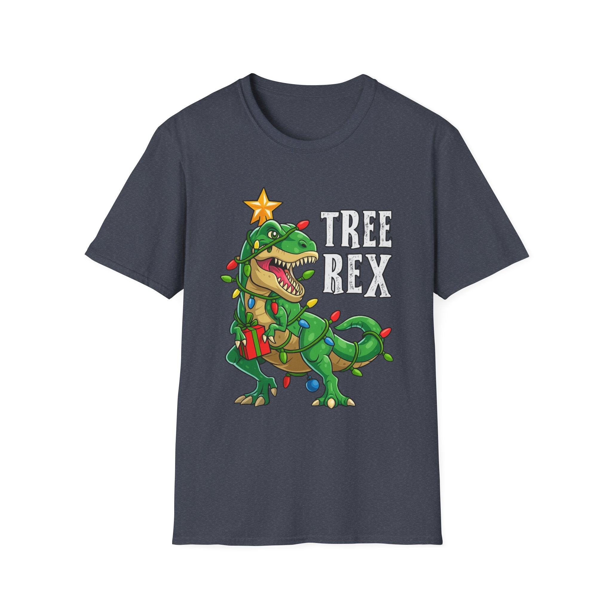 Christmas Tree Rex T-Shirt | Funny Dinosaur Holiday Tee | Festive Graphic Shirt