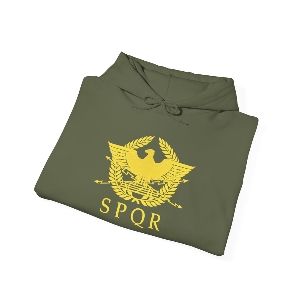 Roman SPQR Eagle Graphic Pull Over Hoodie Sweatshirt