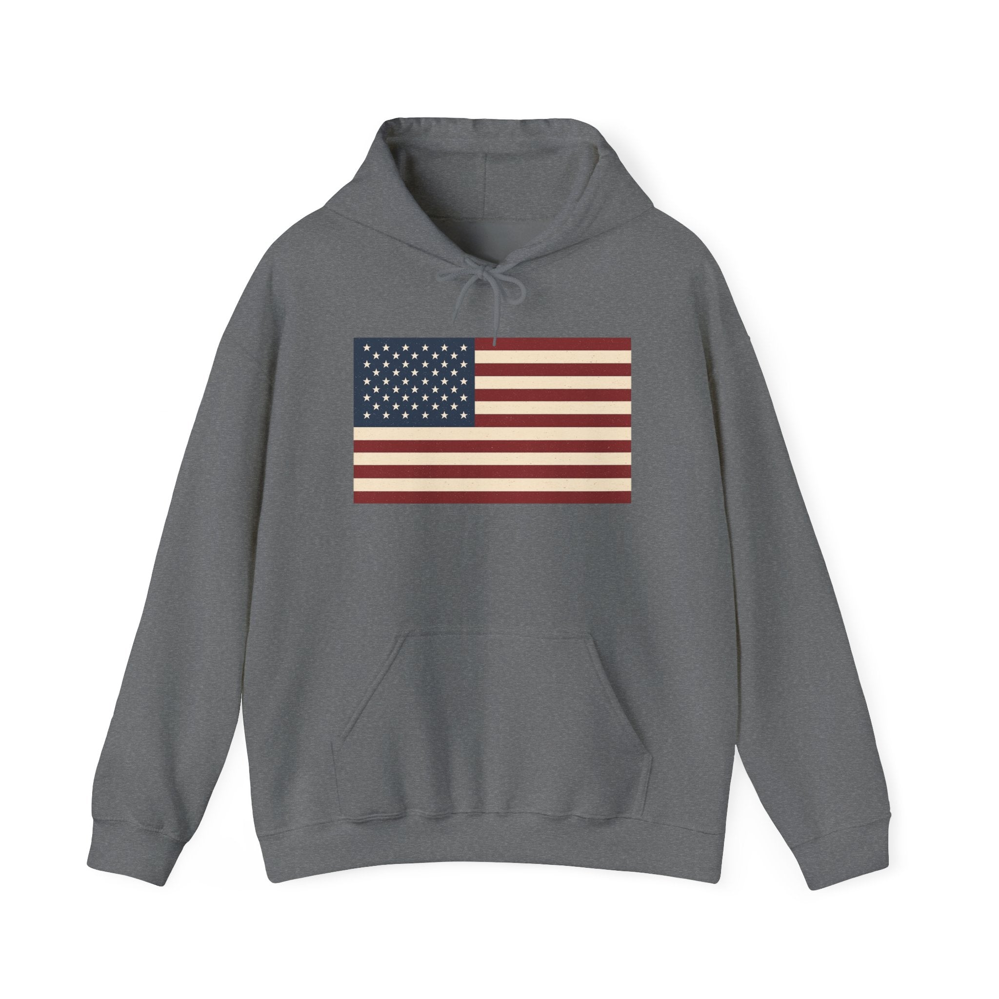 American Flag Pull Over Hoodie Sweatshirt