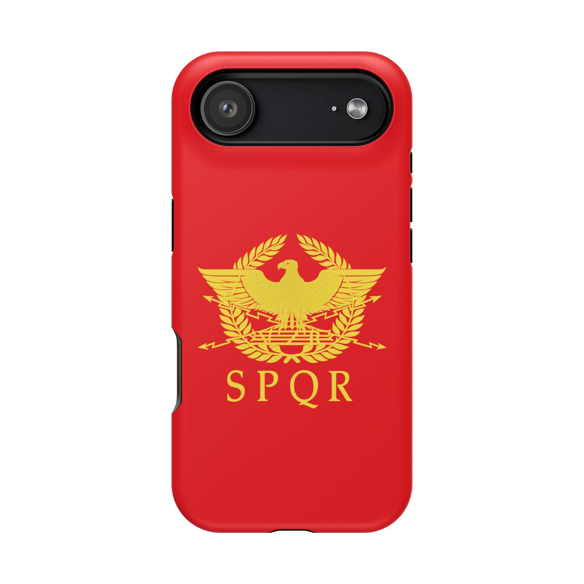 SPQR Gold Roman Eagle Symbol Red Magnetic Impact-Resistant Cases