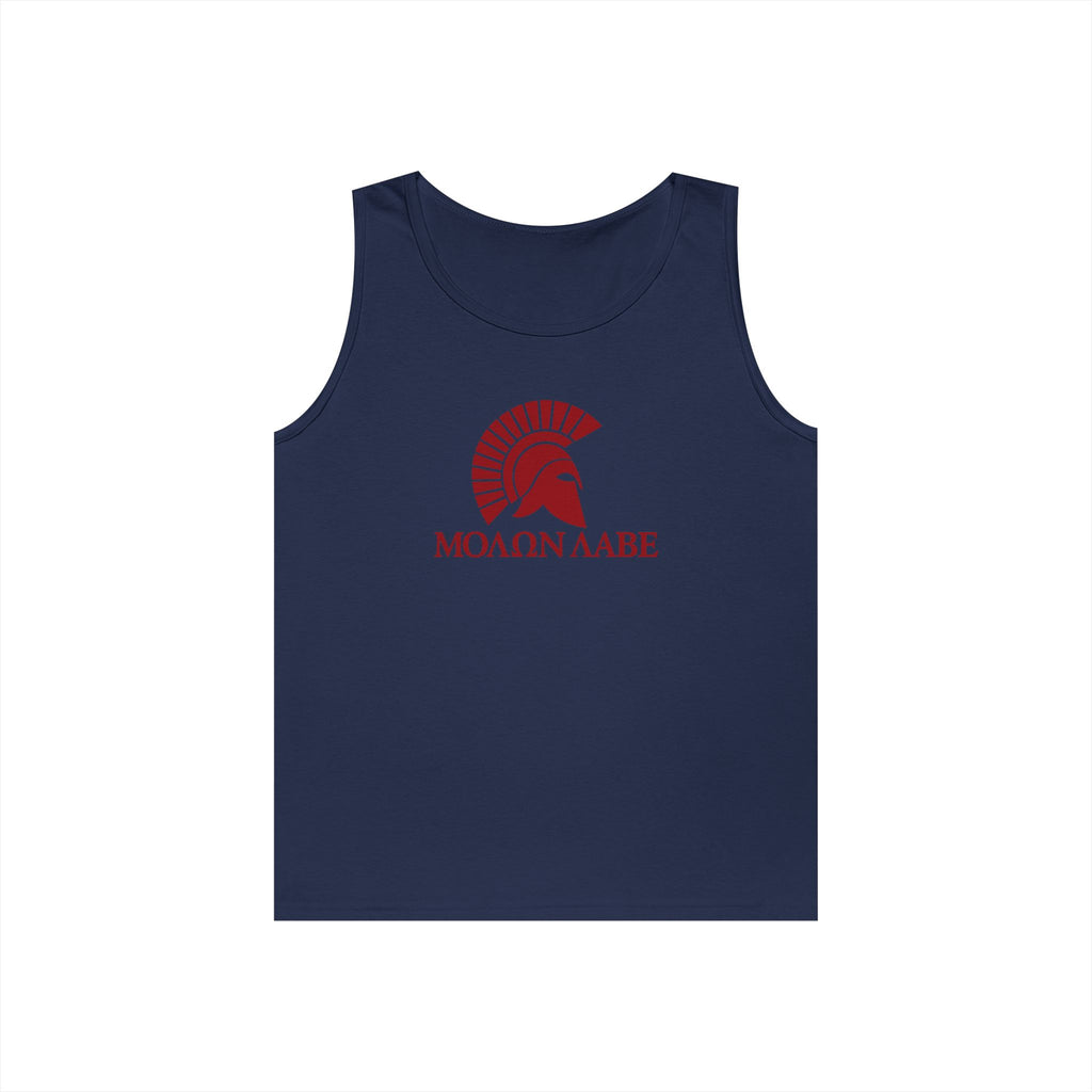 Molon Labe "Come and Take It!" in Greek Red Design Heavy Cotton Tank Top