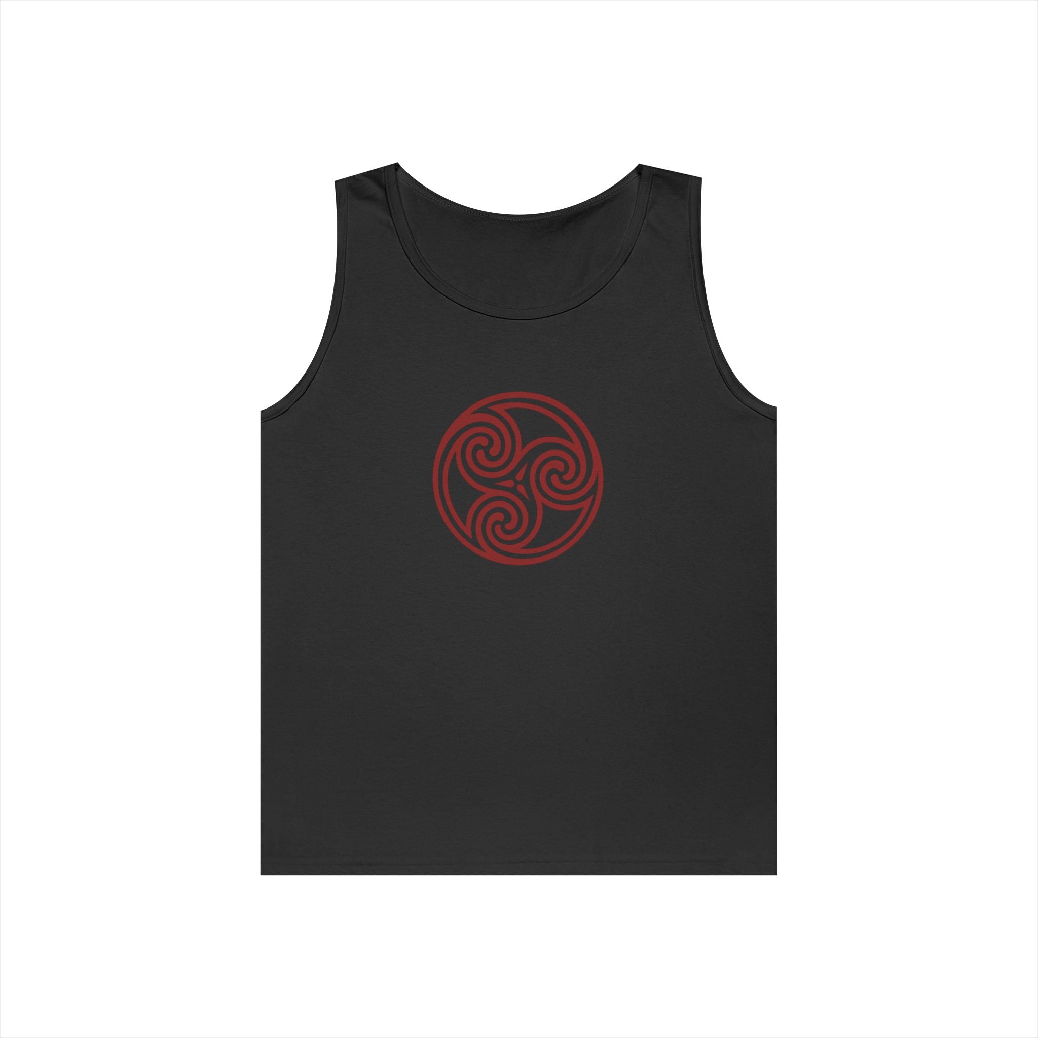Spiral Triskele Symbol Red Unisex Tank Top