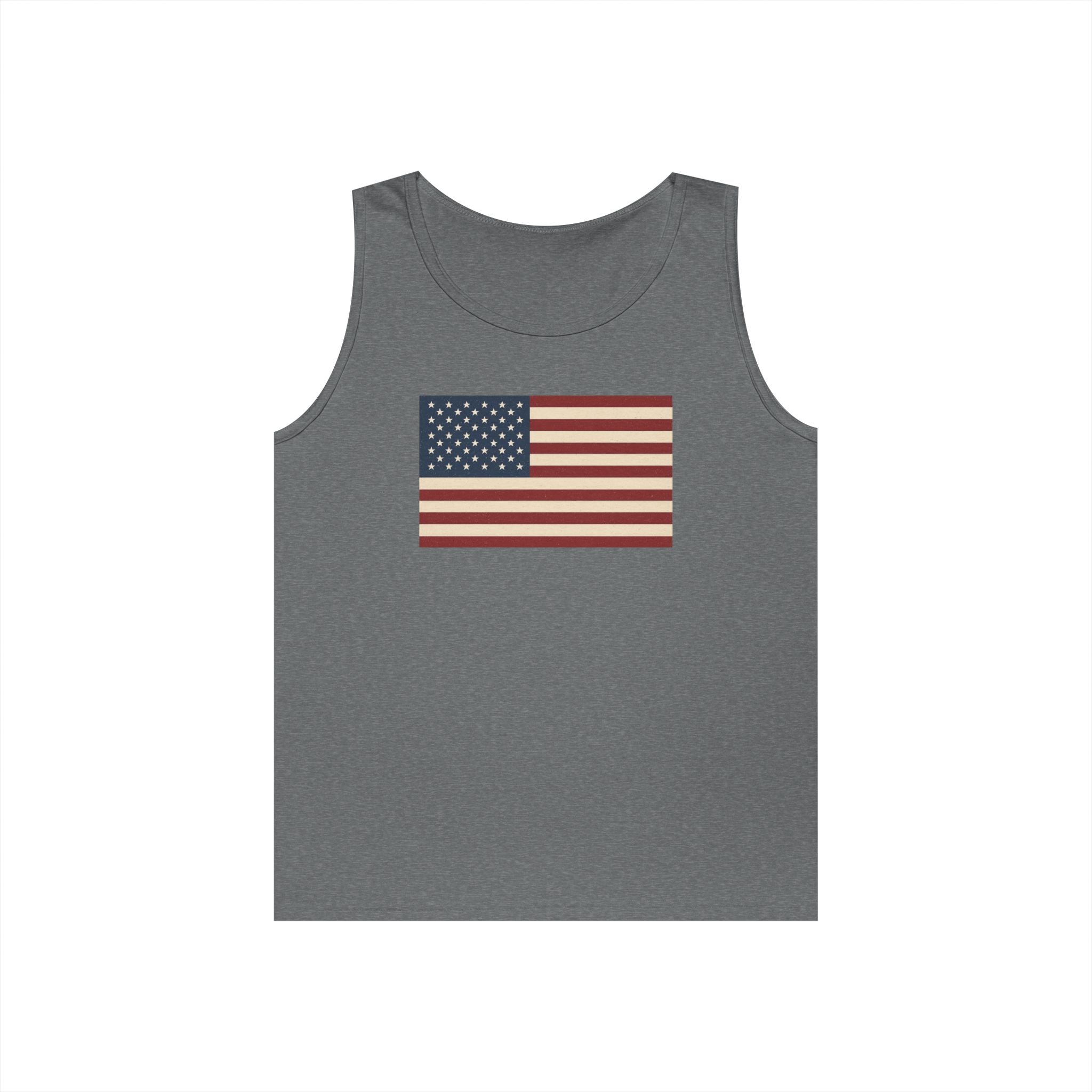 American Flag Heavy Cotton Tank Top